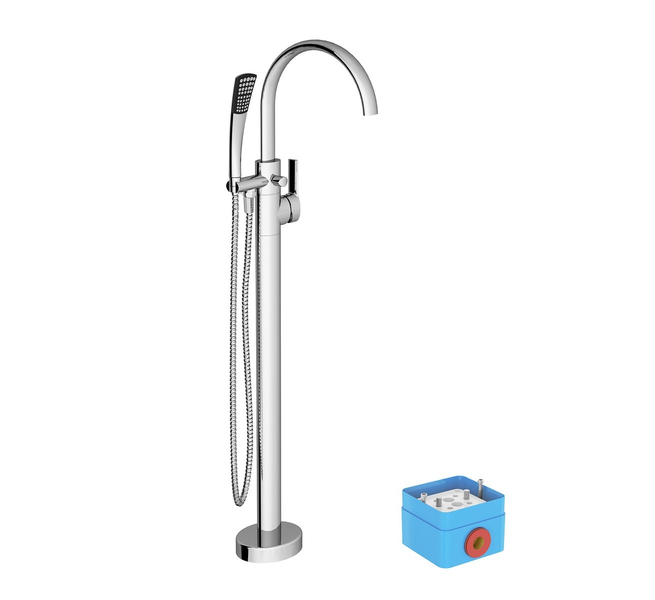 Ravak Freedom rubinetto per vasca e doccia a terra cromo X070424