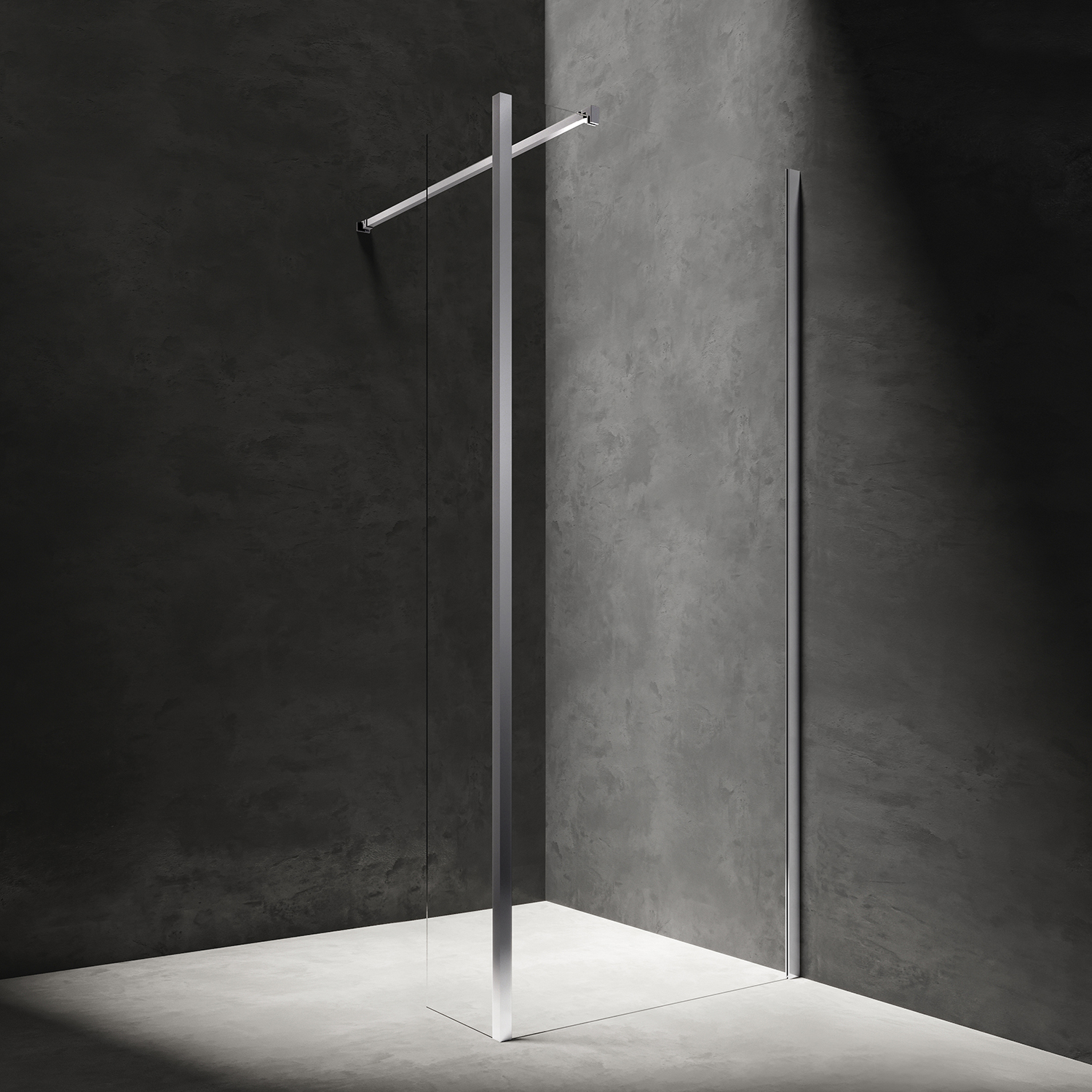 Omnires Marina box doccia walk-in 120x30 cm rettangolare cromo lucida/vetro trasparente MA1230CRTR