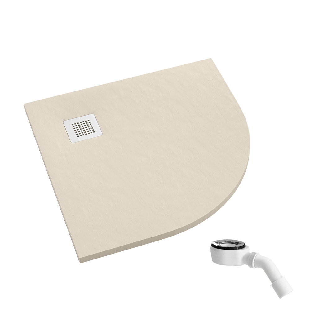 Schedpol Kalait Cashmere Stone piatto doccia semicircolare 90x90 cm beige 3.3104/PK/ST-M2