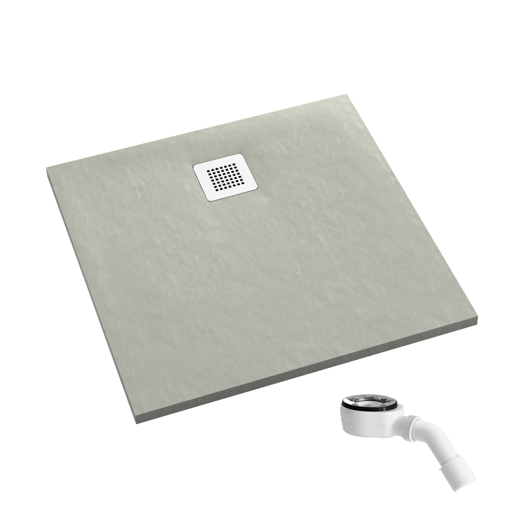 Schedpol Kalait Cement Stone piatto doccia quadrato 80x80 cm cemento 3.3200/CT/ST-M2