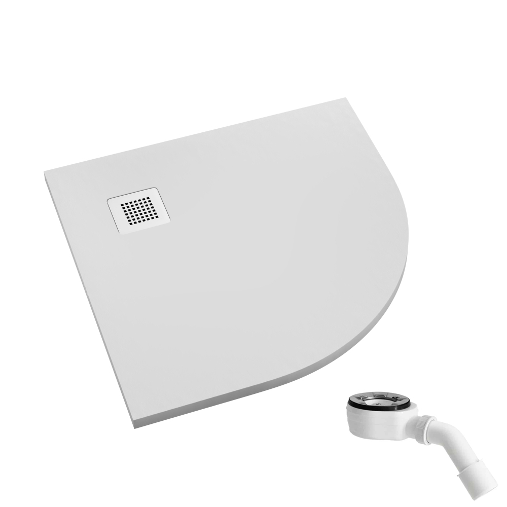 Schedpol Kalait Smooth White piatto doccia semicircolare 90x90 cm bianco 3.3104-M2
