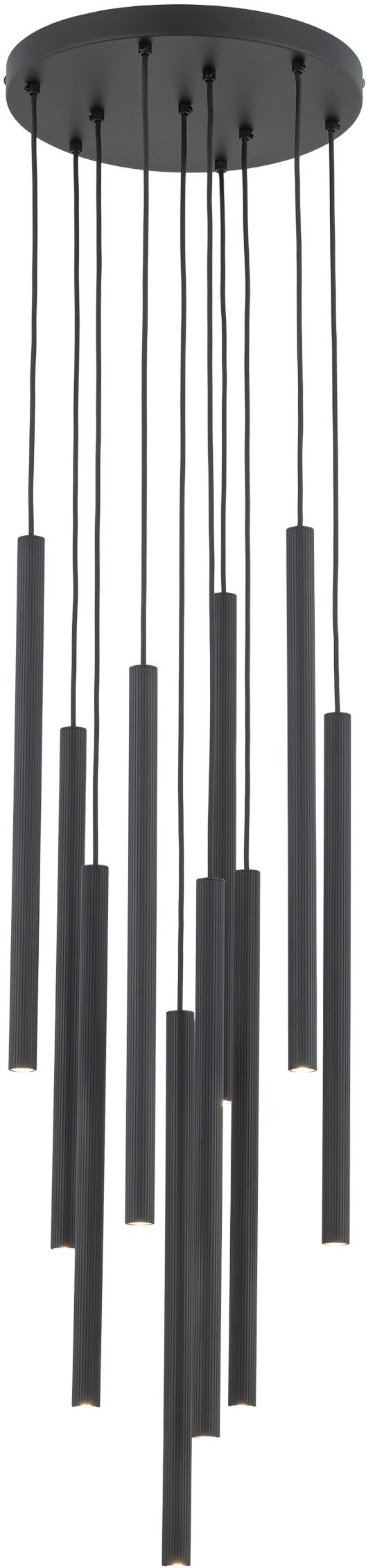 TK Lighting Ferro lampada sospesa x8 W nero 11492