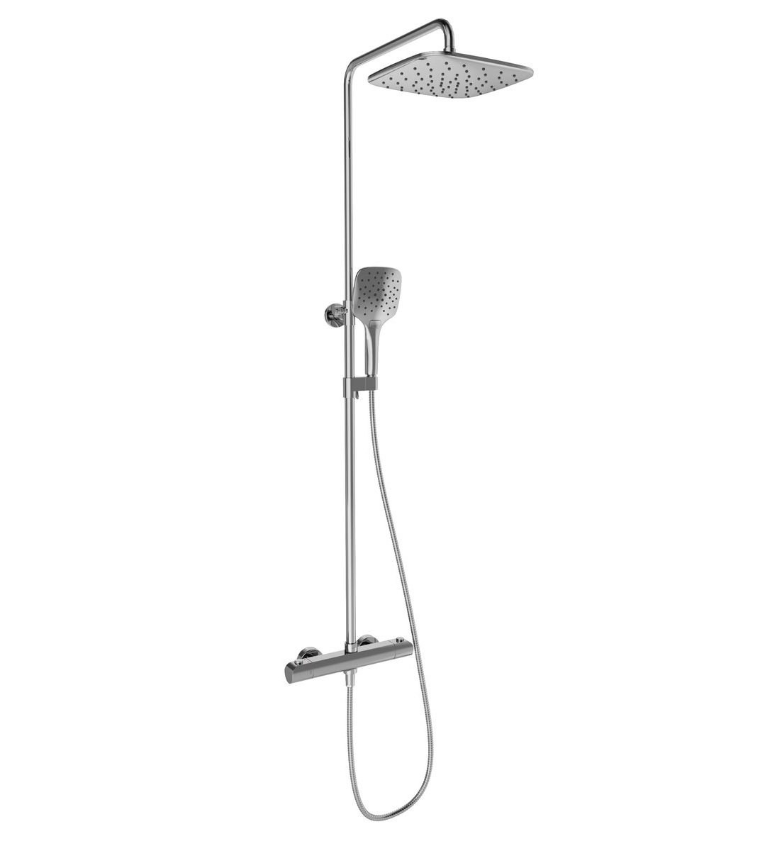 Ravak Flat set doccia a parete con termostato con soffione cromo X070442