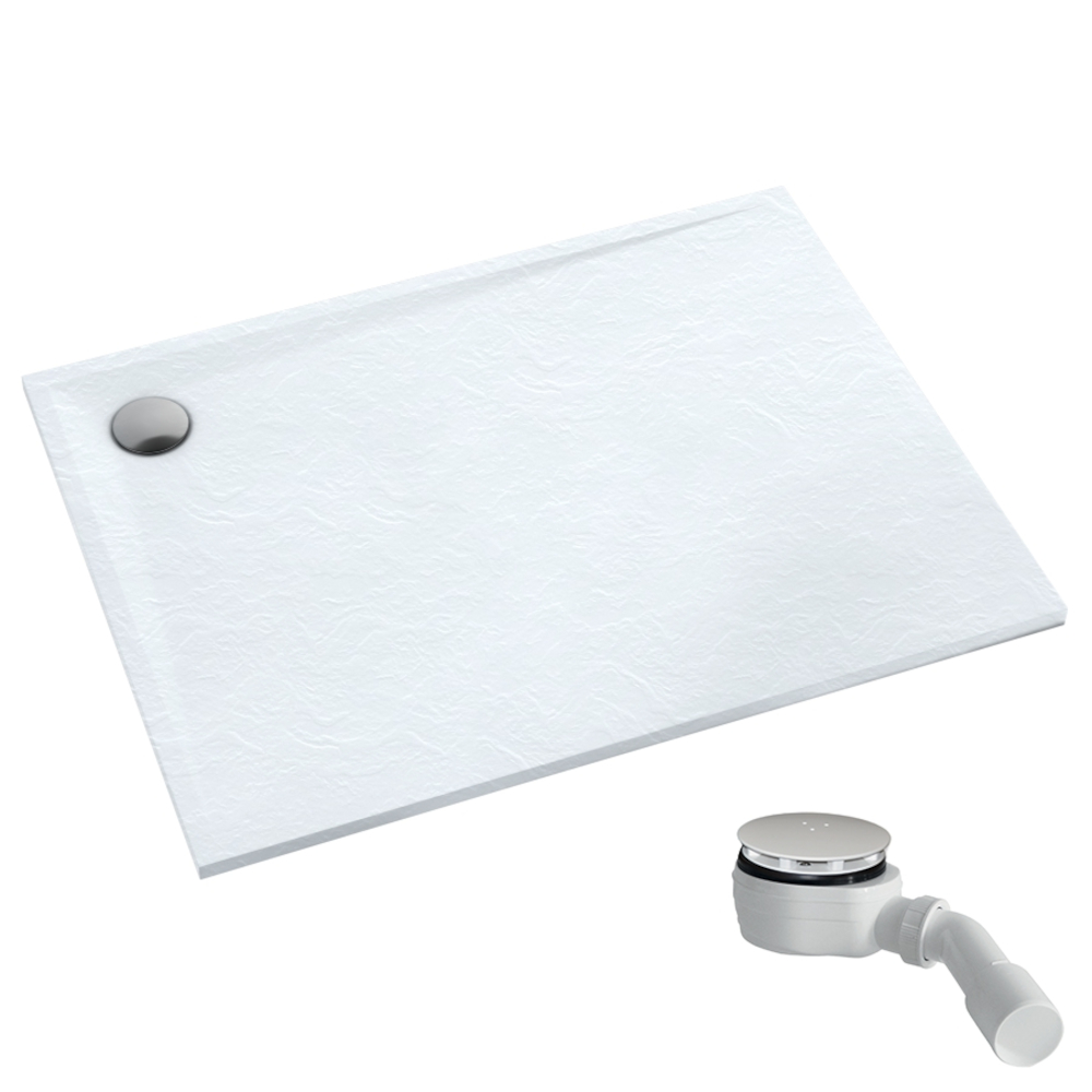 Schedpol Etrusco White Stone piatto doccia rettangolare 140x90 cm bianco 3.471/B/ST