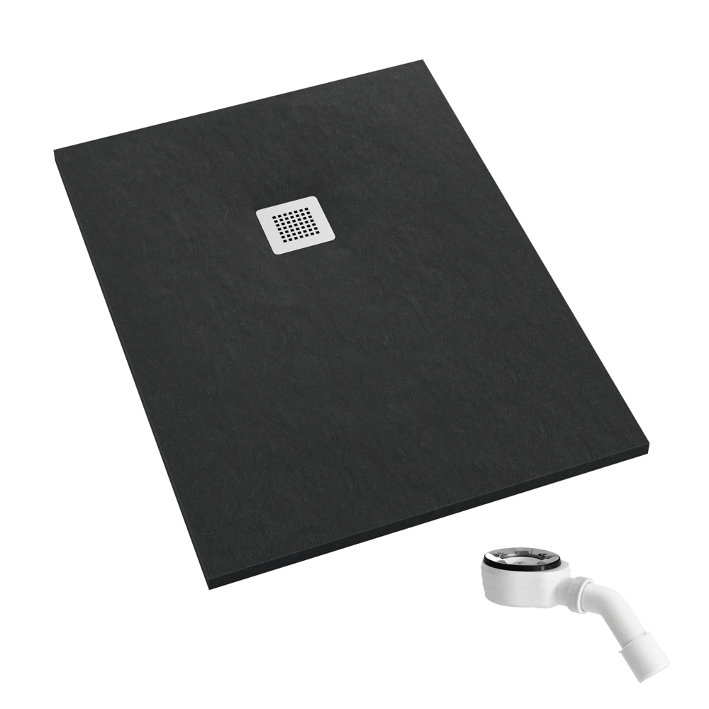 Schedpol Kalait Black Stone piatto doccia rettangolare 170x80 cm nero 3.3113/C/ST-M2
