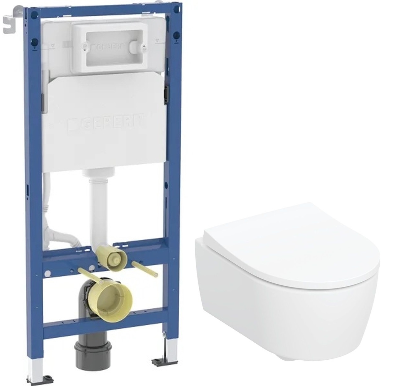 Set vaso WC Geberit iCon 503.232.00.1, modulo di installazione Geberit Duofix 111.170.00.2