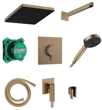 Hansgrohe Pulsify E set doccia da incasso con termostato con soffione || 24625140