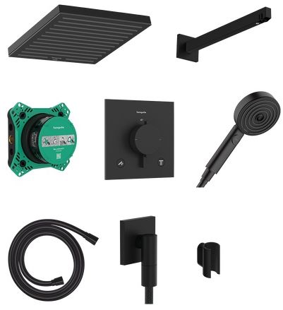 Hansgrohe Pulsify E set doccia da incasso con termostato con soffione nero 24625670
