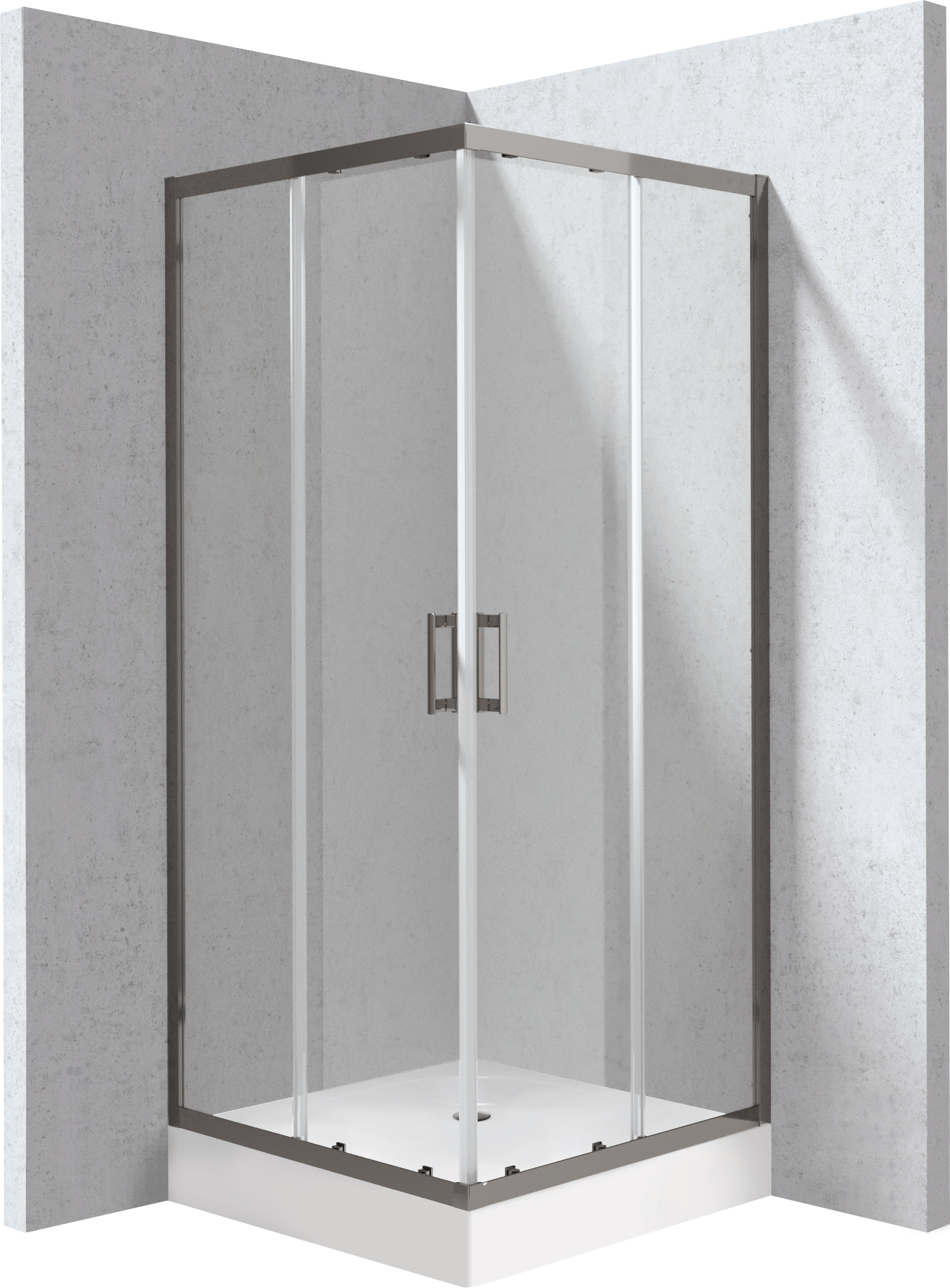 Deante Funkia Evo box doccia con piatto doccia 90x90 cm quadrato grafite opaca/vetro trasparente KYCZD099P