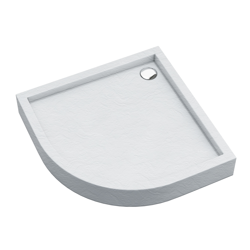 Schedpol Medium White Stone piatto doccia semicircolare 90x90 cm bianco 3.4734/B/ST