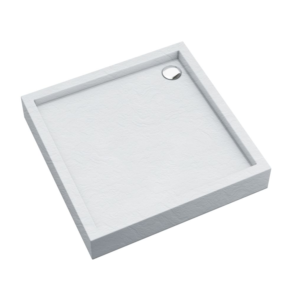 Schedpol Medium White Stone piatto doccia quadrato 80x80 cm bianco 3.4730/B/ST