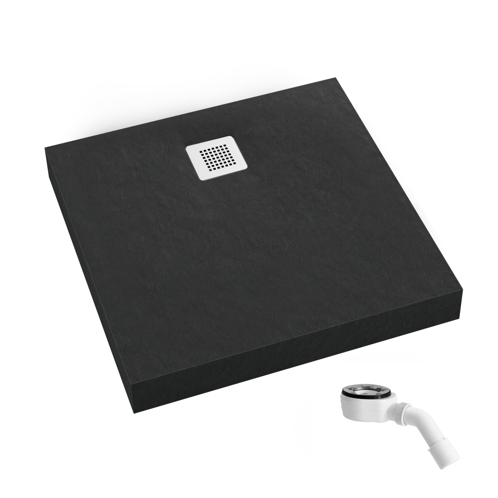 Schedpol New Horizons Black Stone piatto doccia quadrato 90x90 cm nero 3.3401/C/ST-M2