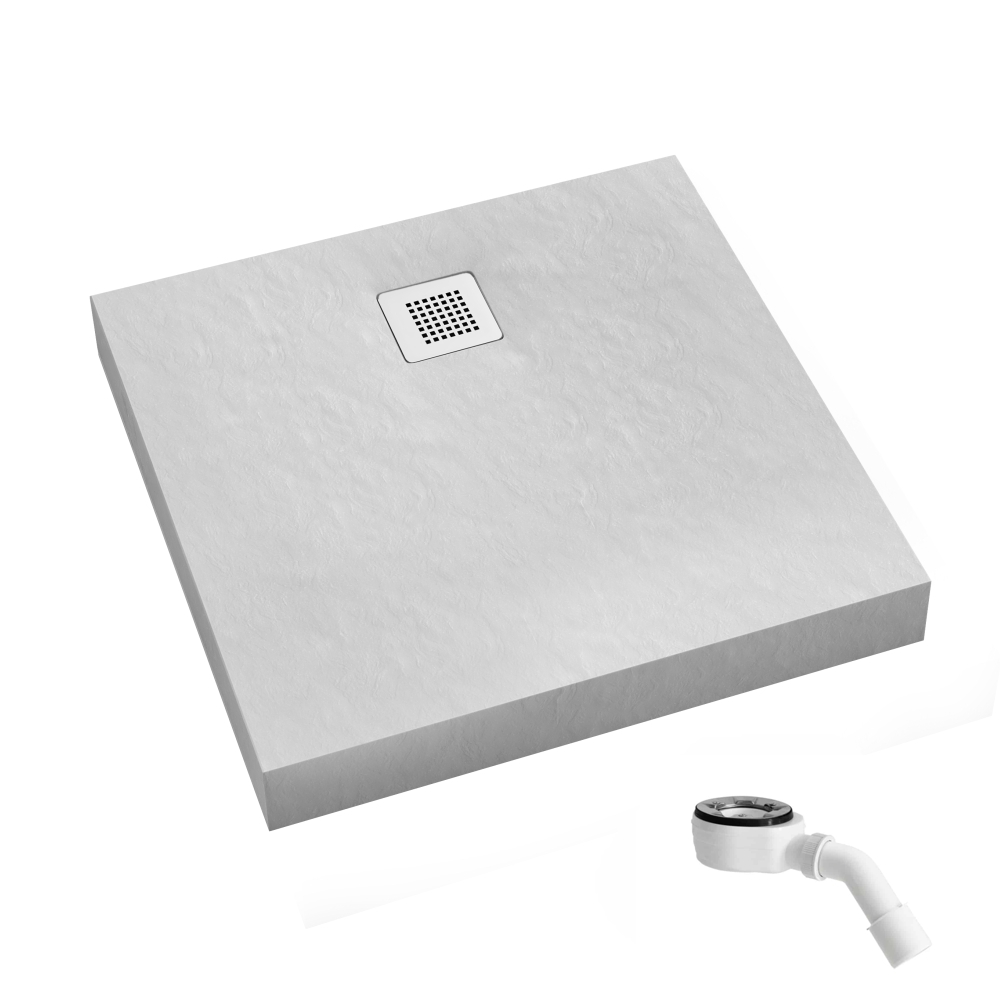 Schedpol New Horizons White Stone piatto doccia quadrato 90x90 cm bianco 3.3401/B/ST-M2