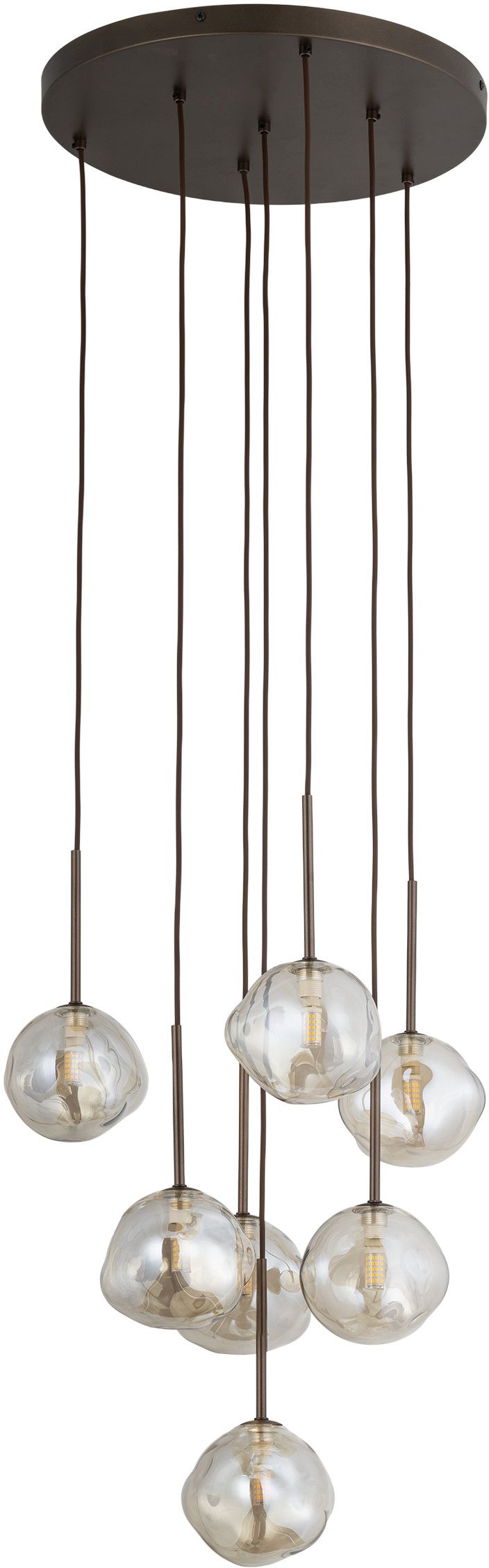 TK Lighting Lava lampada sospesa 4x8 W marrone 11328