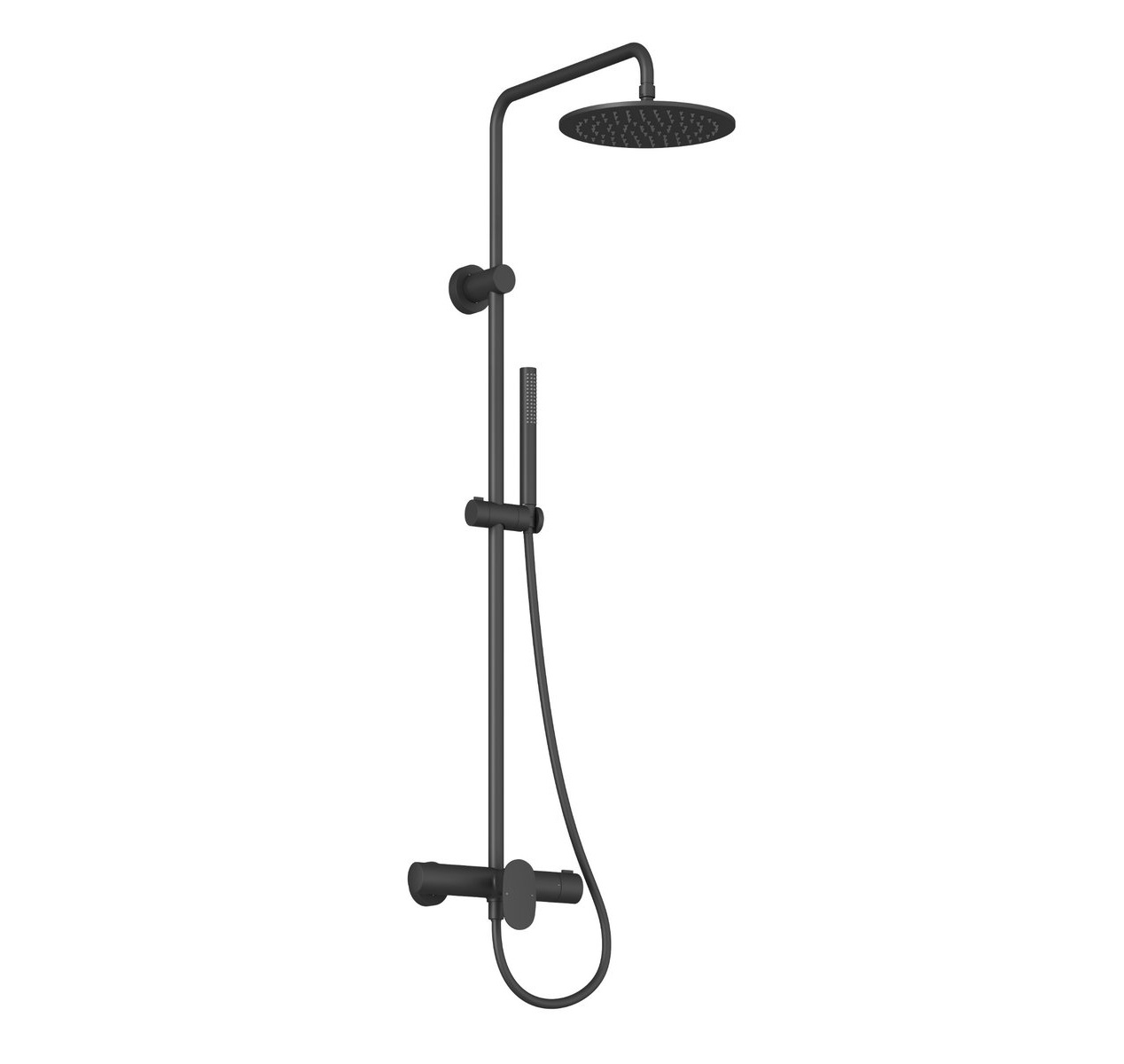 Ravak Spring set doccia a parete con soffione nero X070559