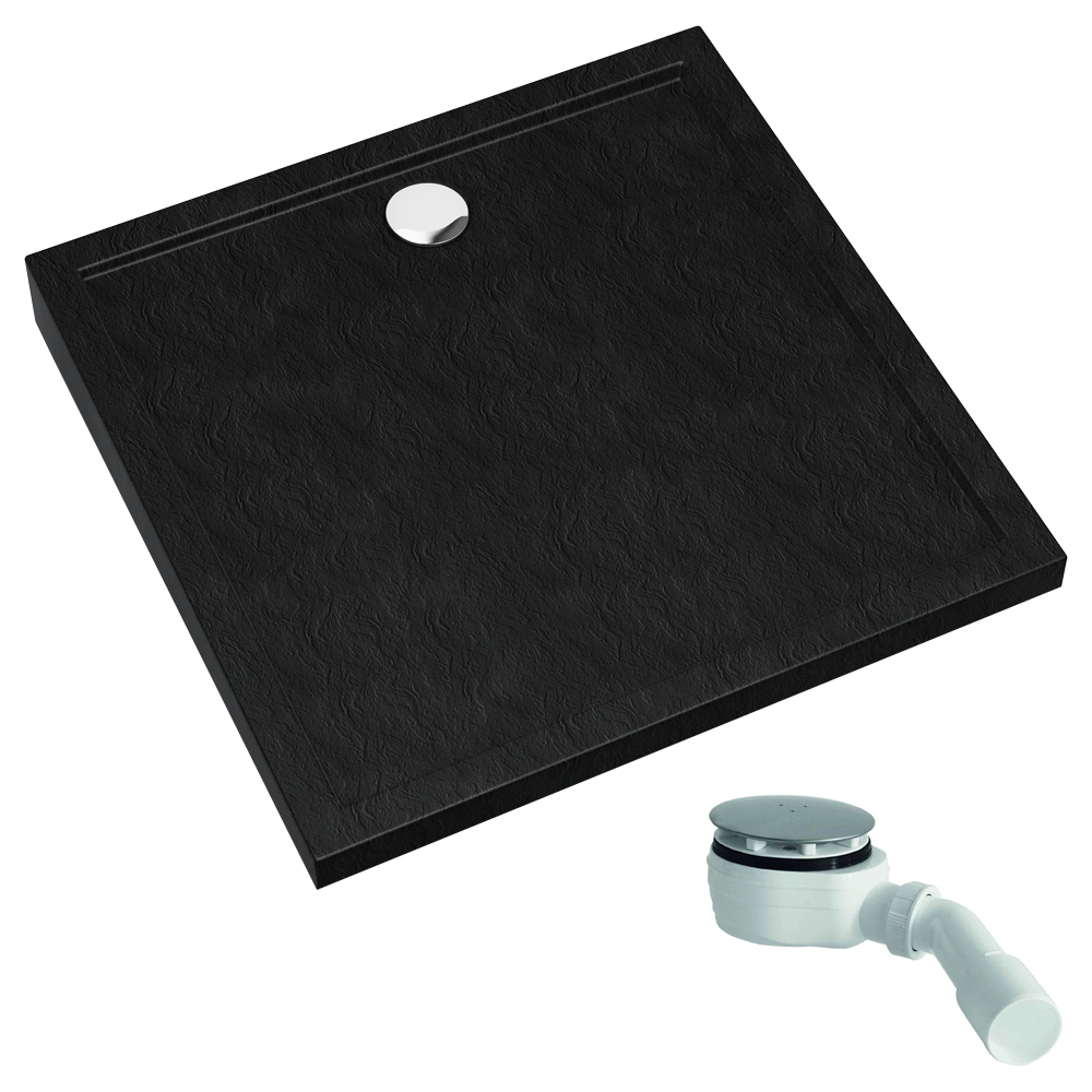 Schedpol Caspar New Black Stone piatto doccia quadrato 90x90 cm nero 3.2831/C/ST
