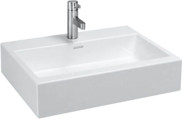 Laufen Living City lavabo 60x46 cm rettangolare a parete-da appoggio bianco lucida H8174340001041