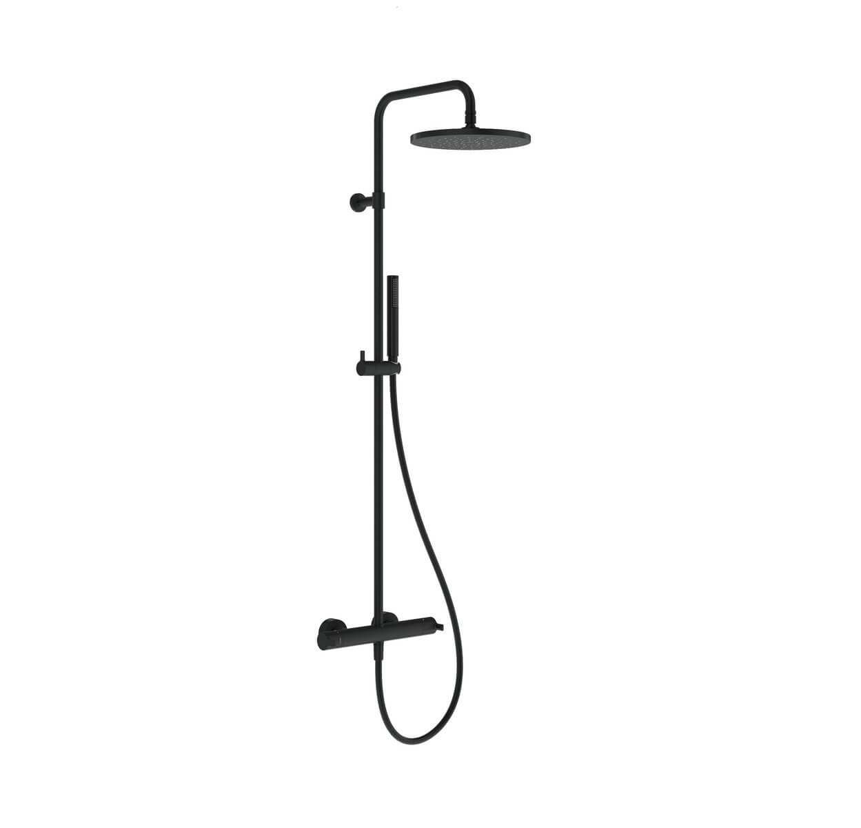Ravak Termo set doccia a parete con termostato con soffione nero X070693