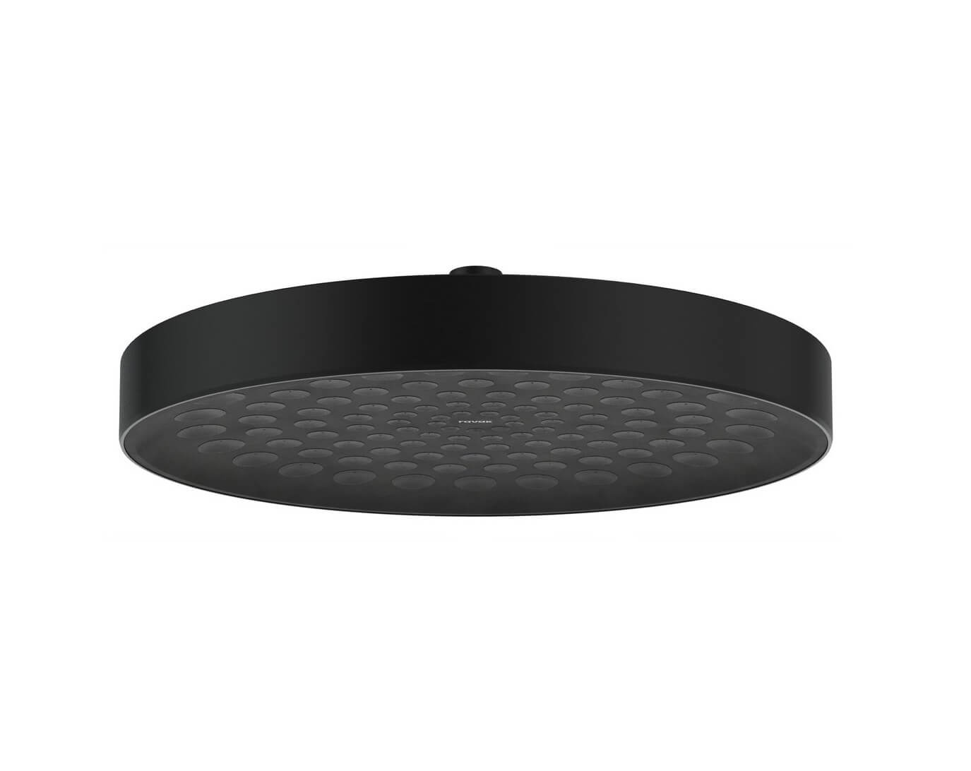 Ravak soffione doccia 30x30 cm rotonda nero X07P1460