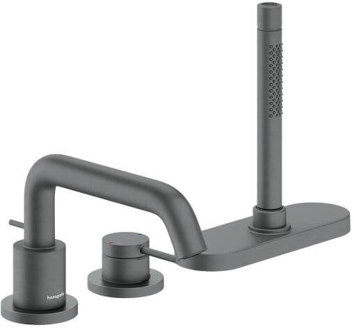 Hansgrohe Tecturis S rubinetto per vasca e doccia bordo vasca nero 73447340
