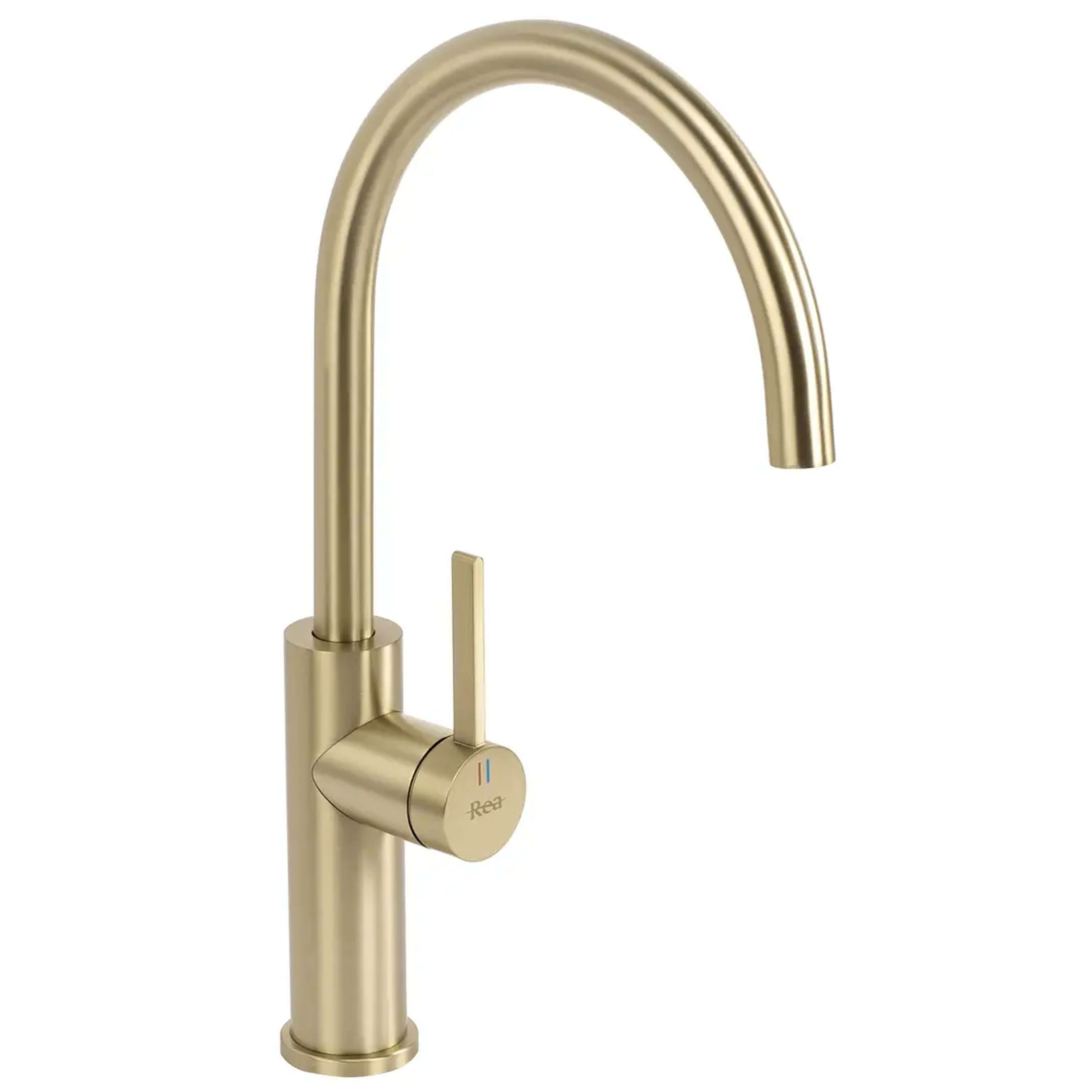 Rea Rivo rubinetto da cucina verticale oro/oro antico REA-B9342