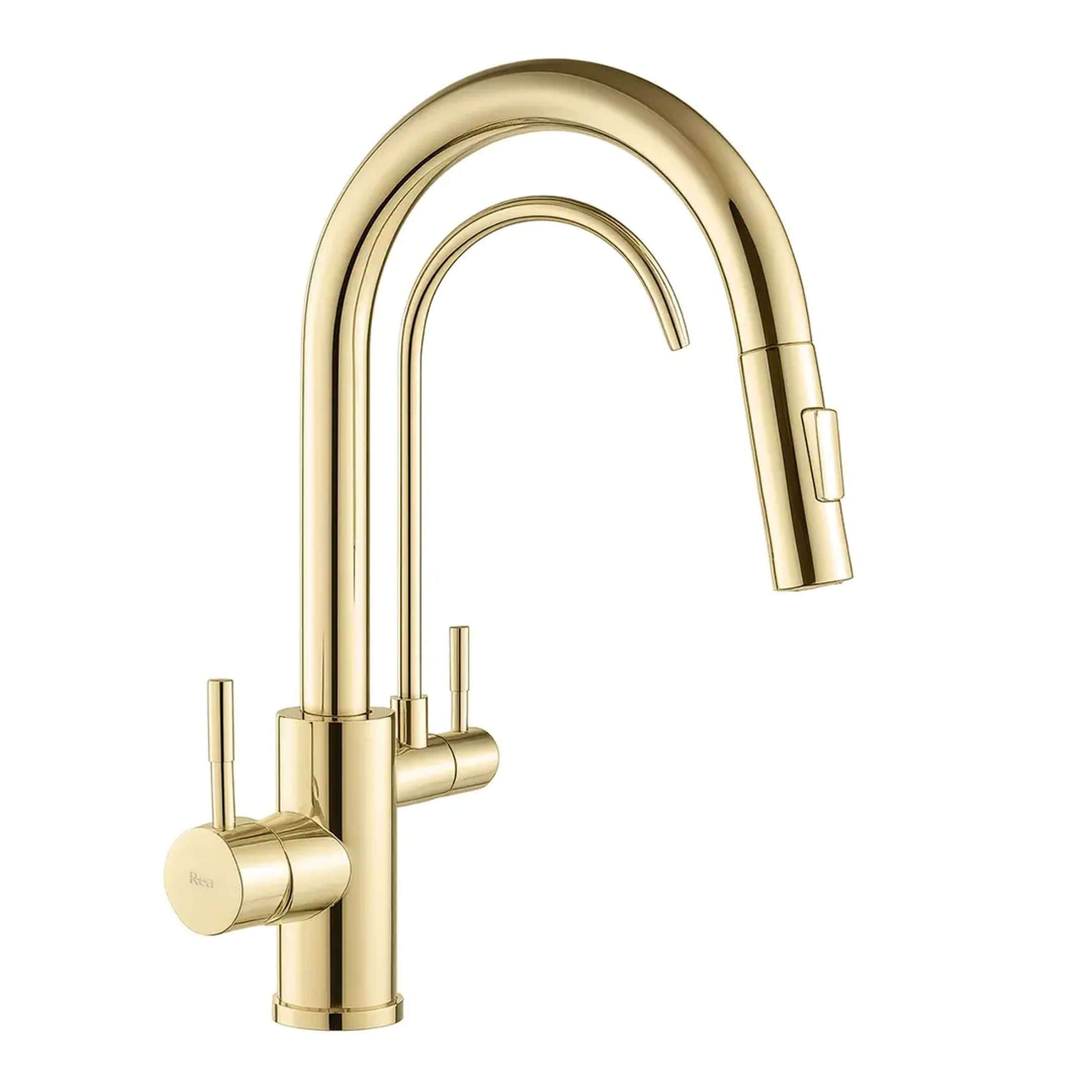 Rea Eco Fresh rubinetto da cucina verticale oro/oro antico REA-B8989