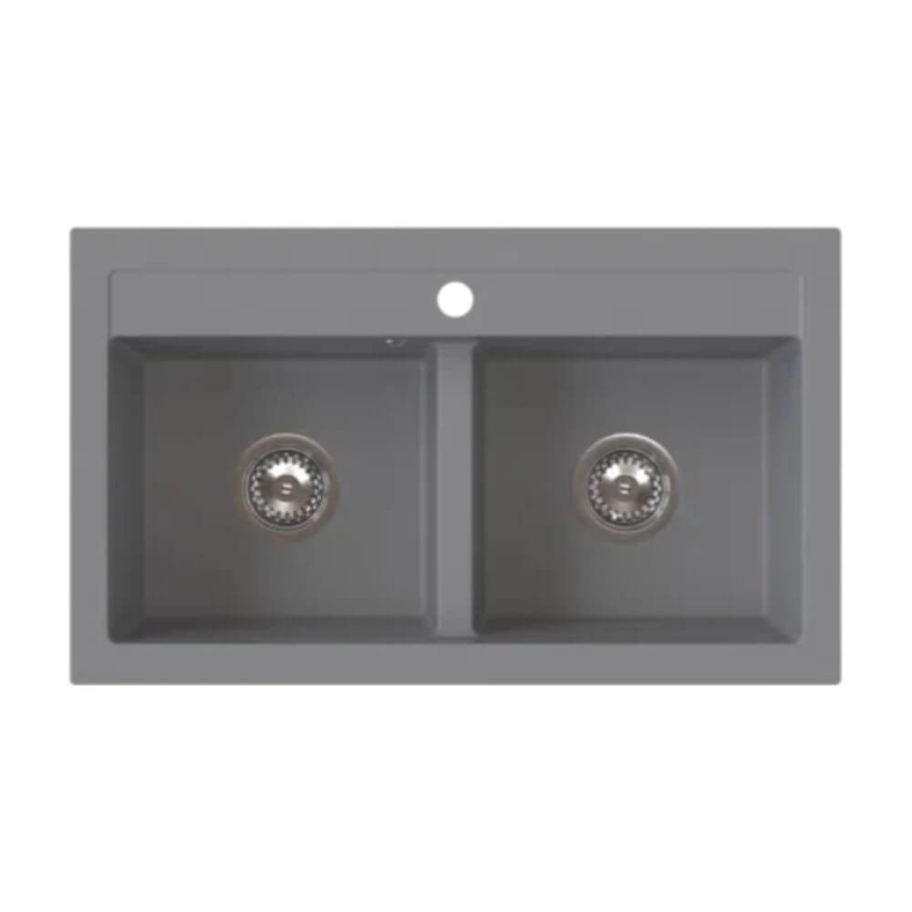 Ferro Stampo lavello in granito 75x45 cm grigio/grafite/inox DRGS2/45/75GA