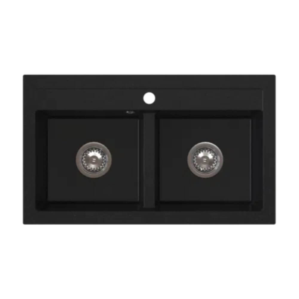Ferro Stampo lavello in granito 75x45 cm grigio/grafite/inox DRGS2/45/75BA