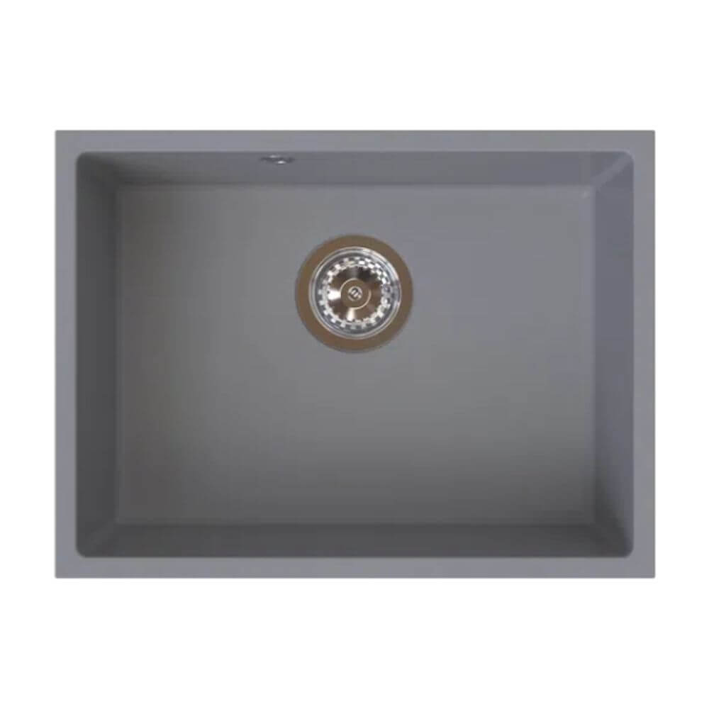 Ferro Stampo lavello in granito 54x40 cm grigio/grafite/inox DRGS1-U/40/54GA