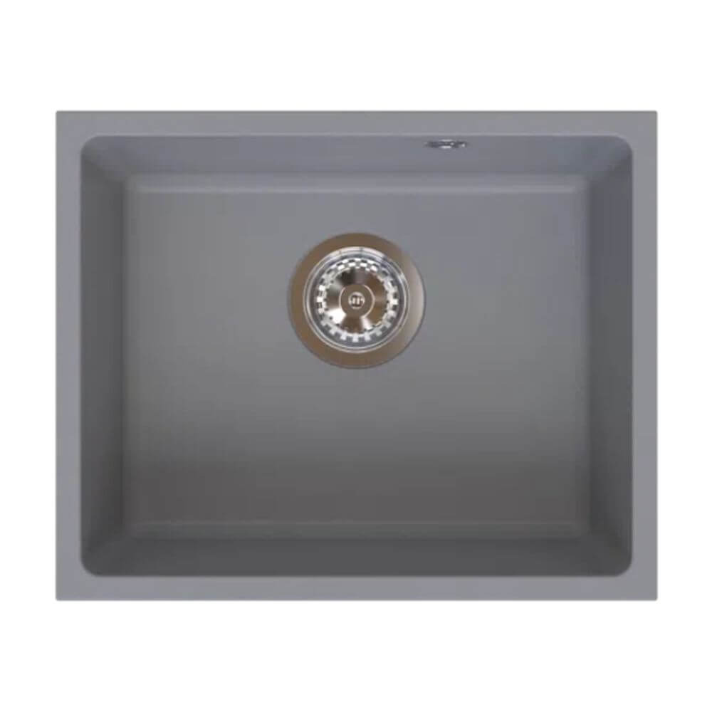 Ferro Stampo lavello in granito 46x38 cm grigio/grafite/inox DRGS1-U/38/46GA