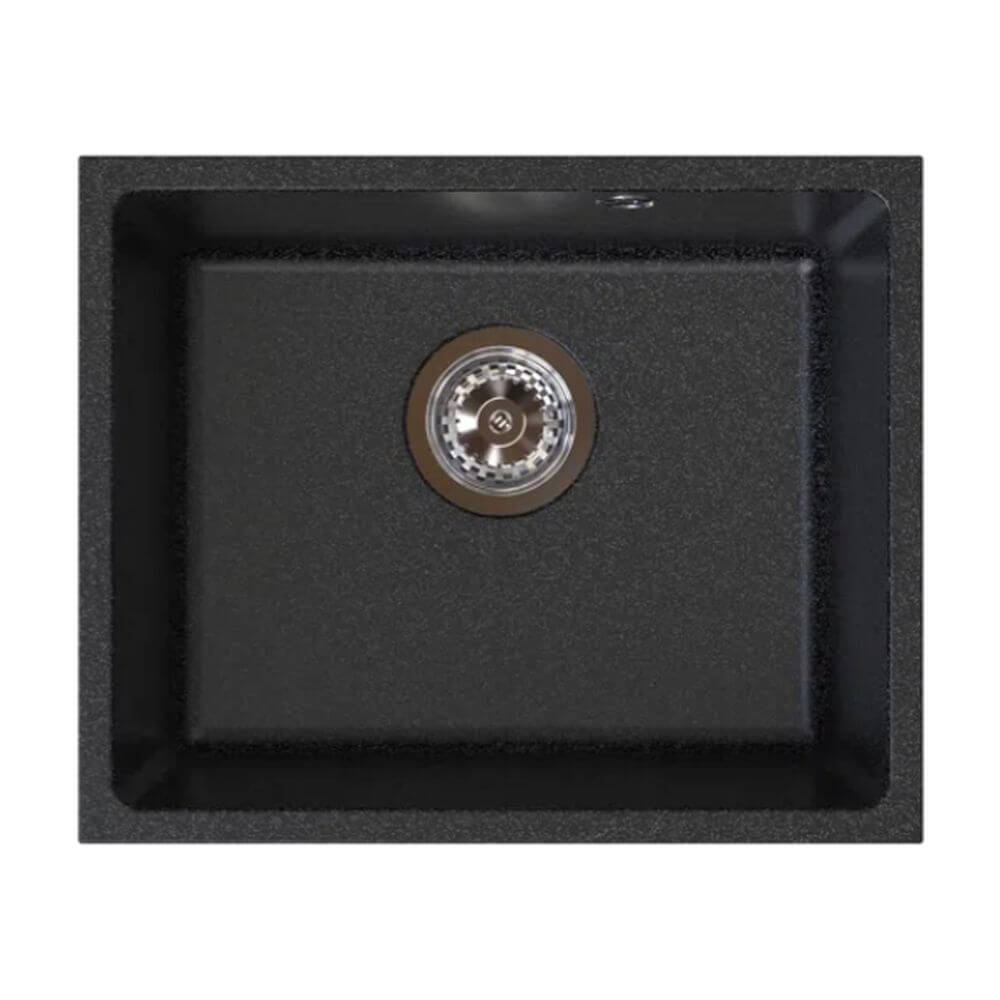 Ferro Stampo lavello in granito 46x38 cm grigio/grafite/inox DRGS1-U/38/46BA