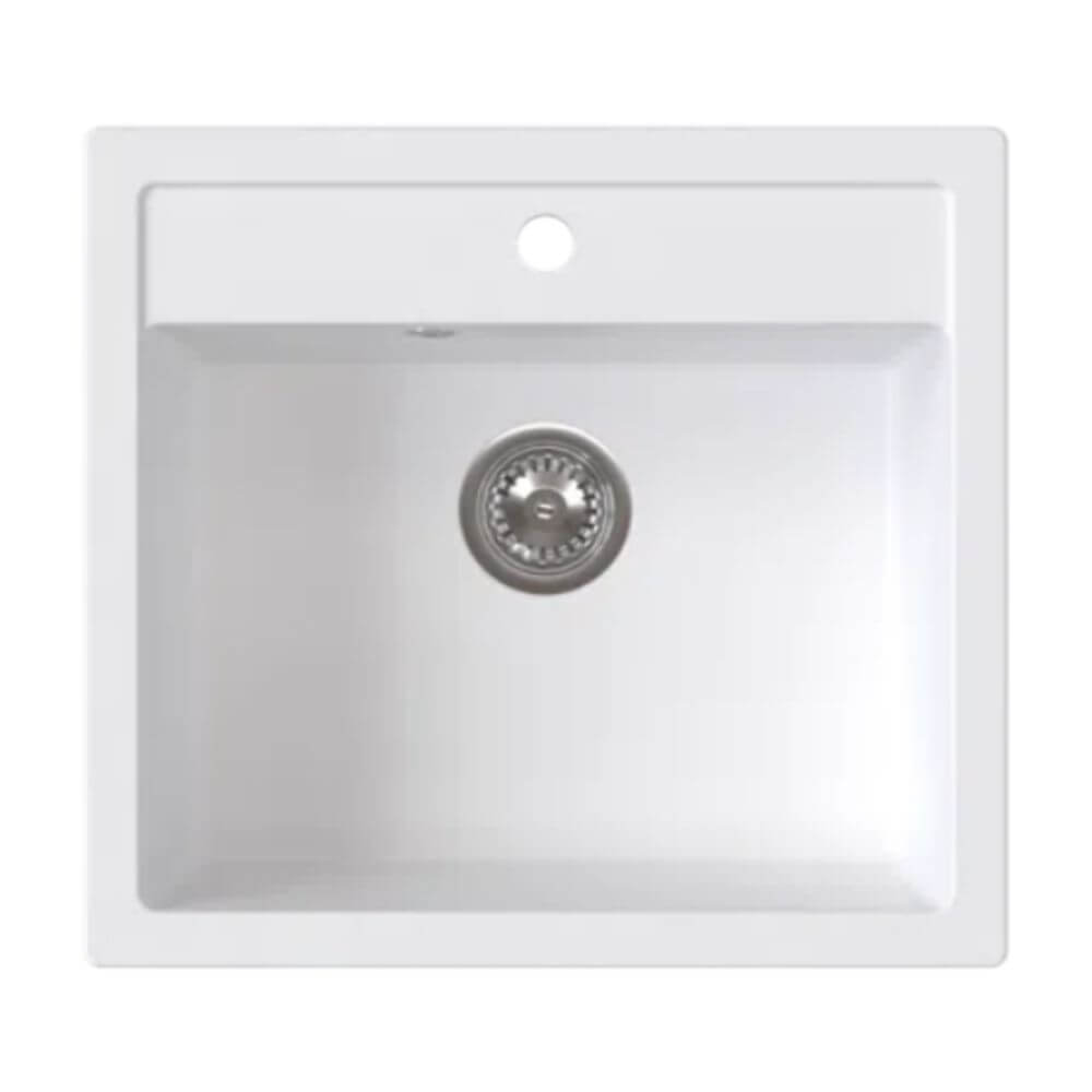 Ferro Stampo lavello in granito 56x51 cm bianco DRGS1/51/56WH