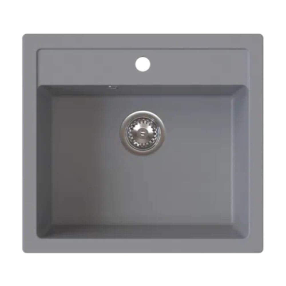 Ferro Stampo lavello in granito 56x51 cm grigio/grafite/inox DRGS1/51/56GA