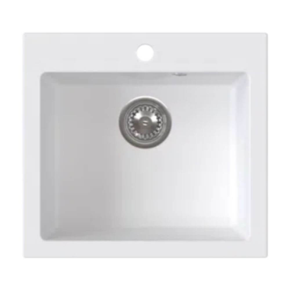 Ferro Stampo lavello in granito 49x45 cm bianco DRGS1/45/49WH