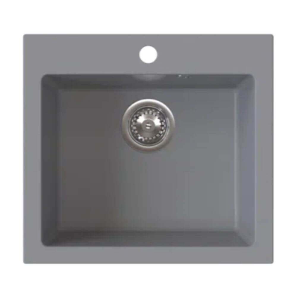 Ferro Stampo lavello in granito 49x45 cm grigio/grafite/inox DRGS1/45/49GA