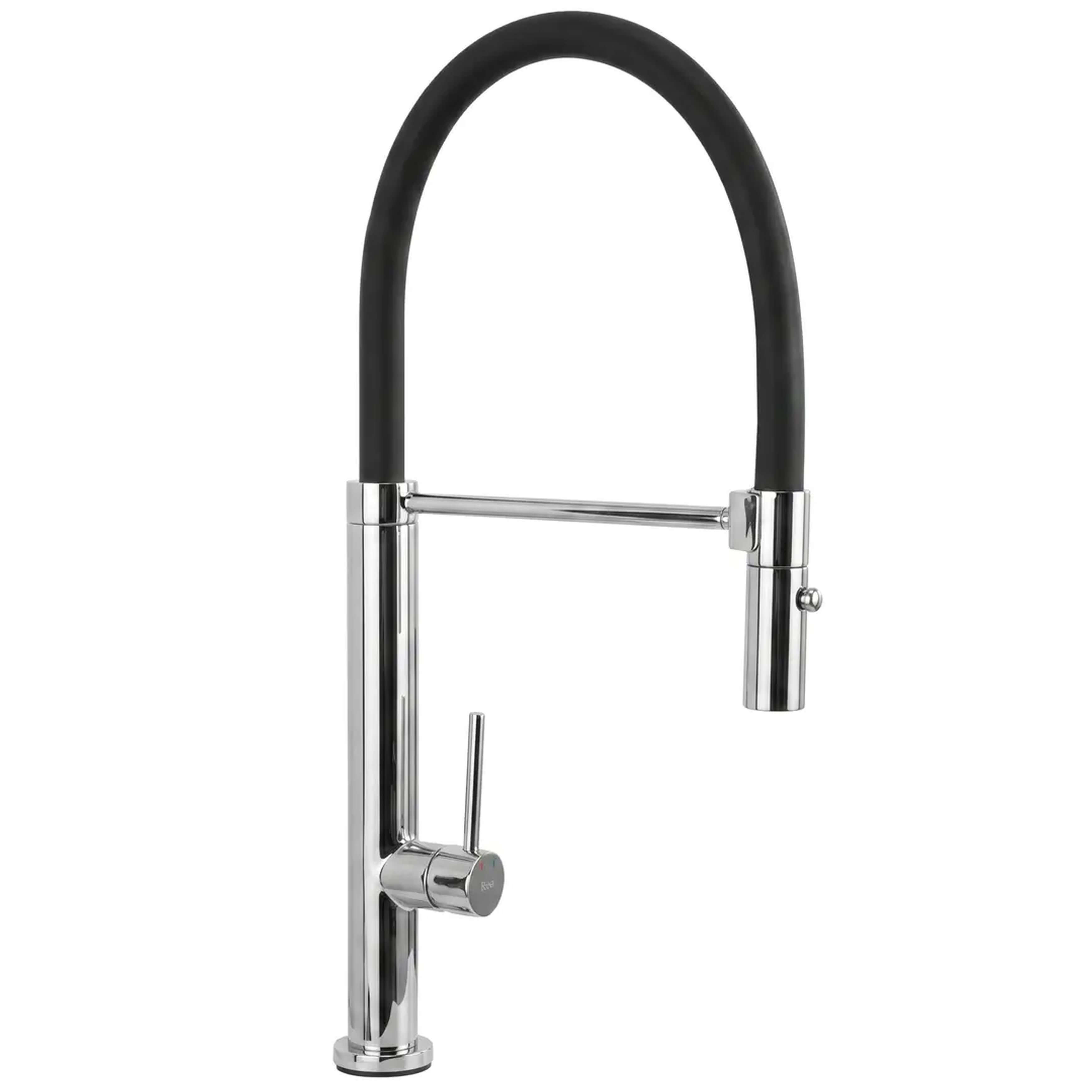 Rea Viera rubinetto da cucina verticale cromo-nero REA-B4855