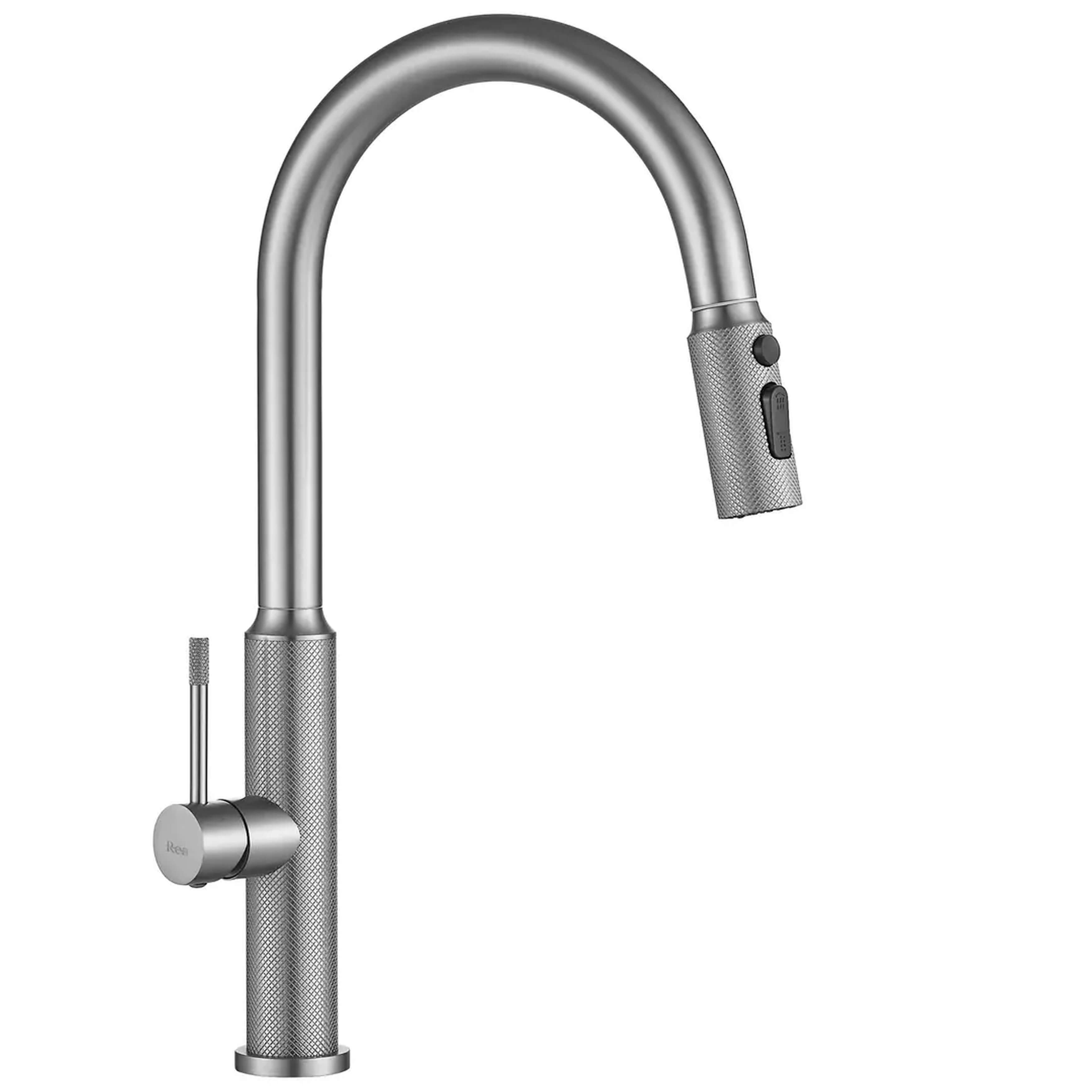 Rea Master rubinetto da cucina verticale acciaio inossidabile REA-B7205