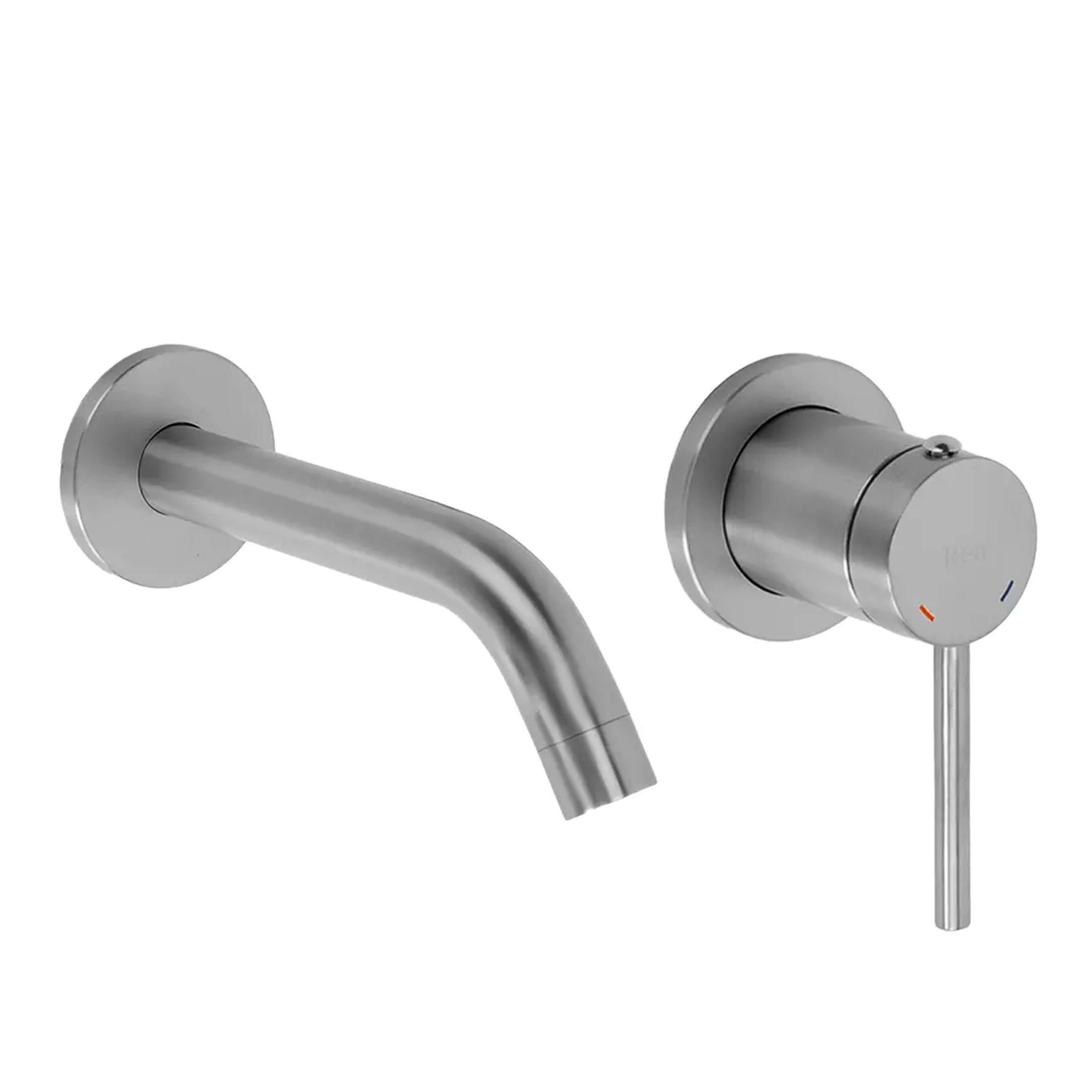 Rea Clif rubinetto per lavabo a parete nichel REA-B5840