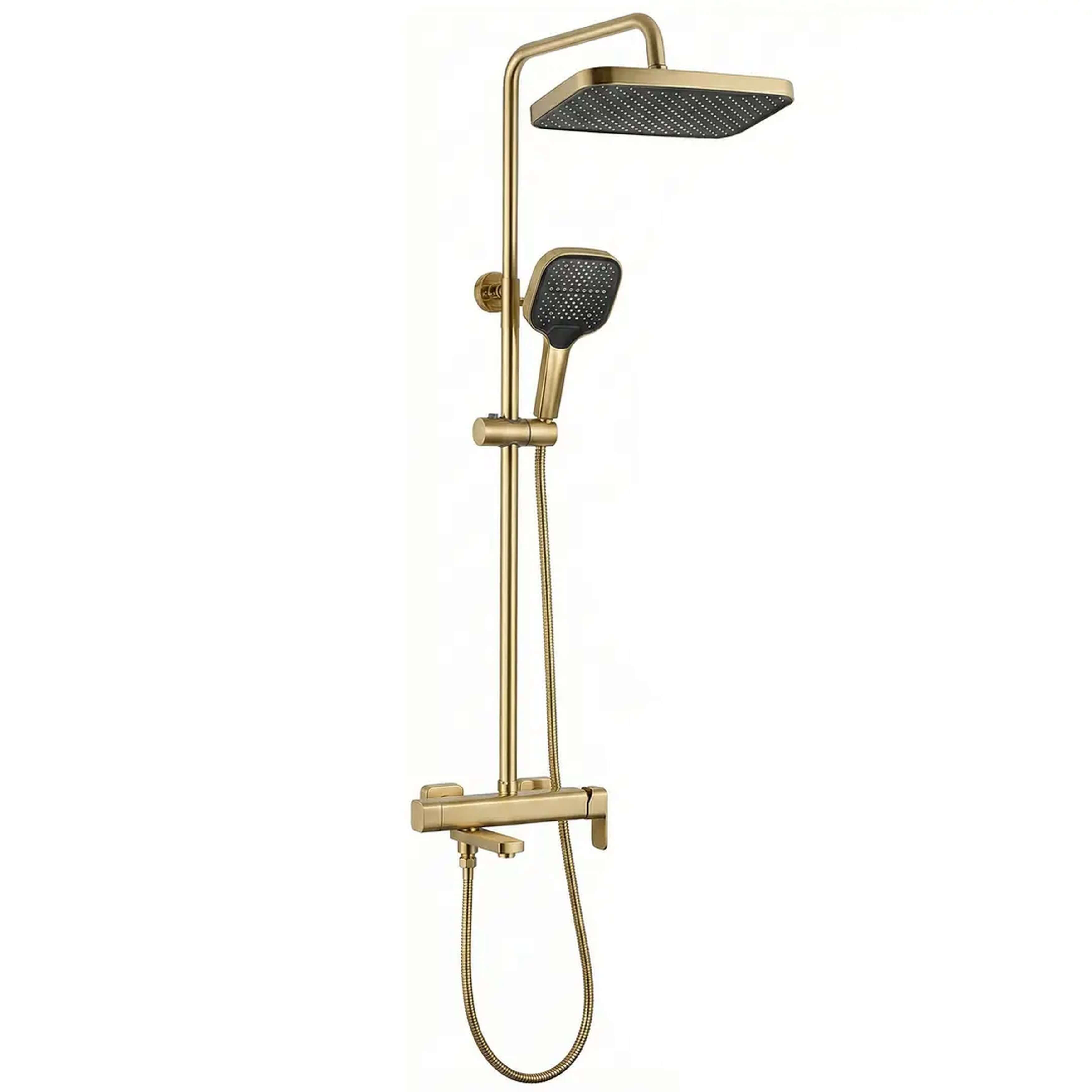 Rea Arlo set doccia a parete con soffione oro REA-P7441