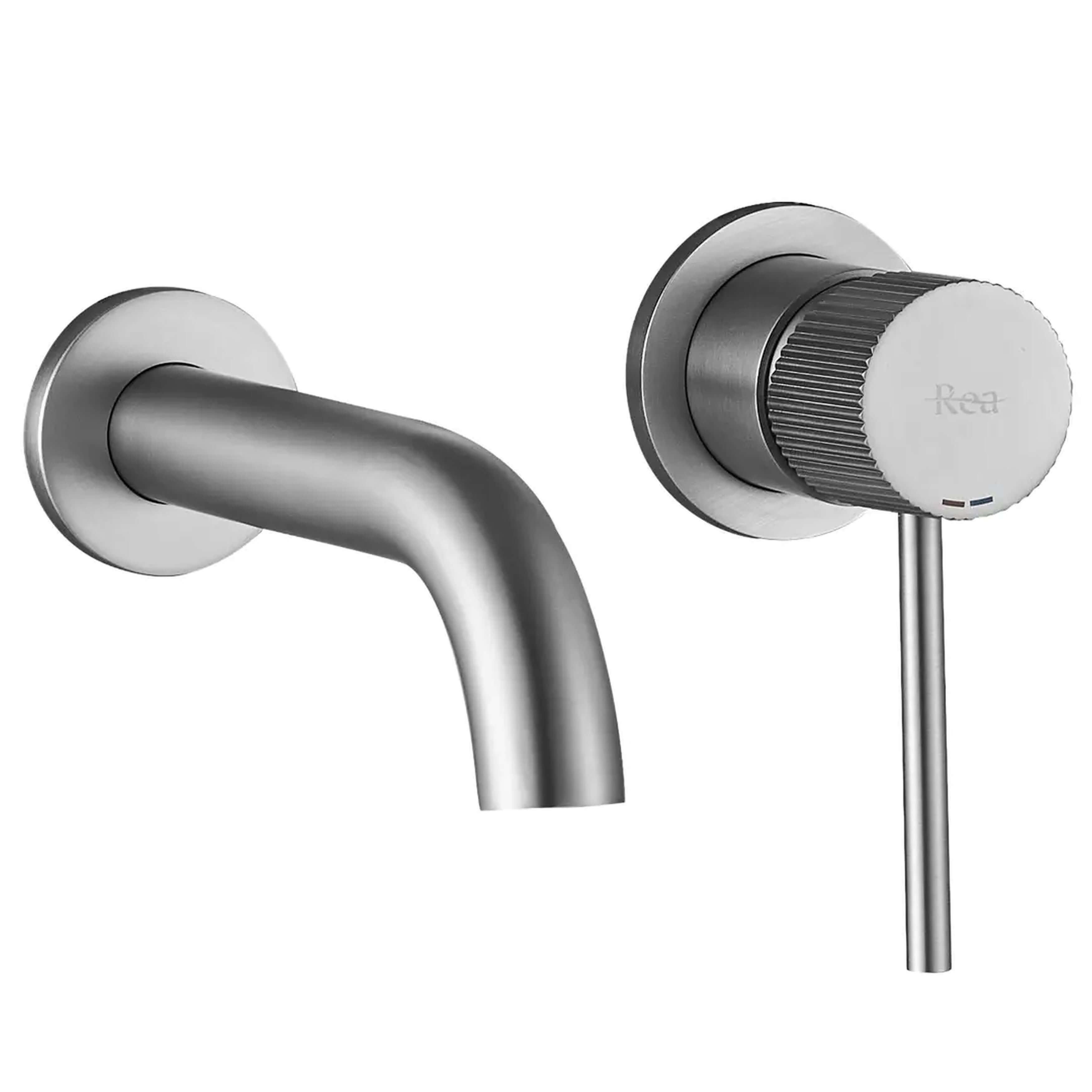 Rea Lungo rubinetto per lavabo da incasso nichel REA-B8054