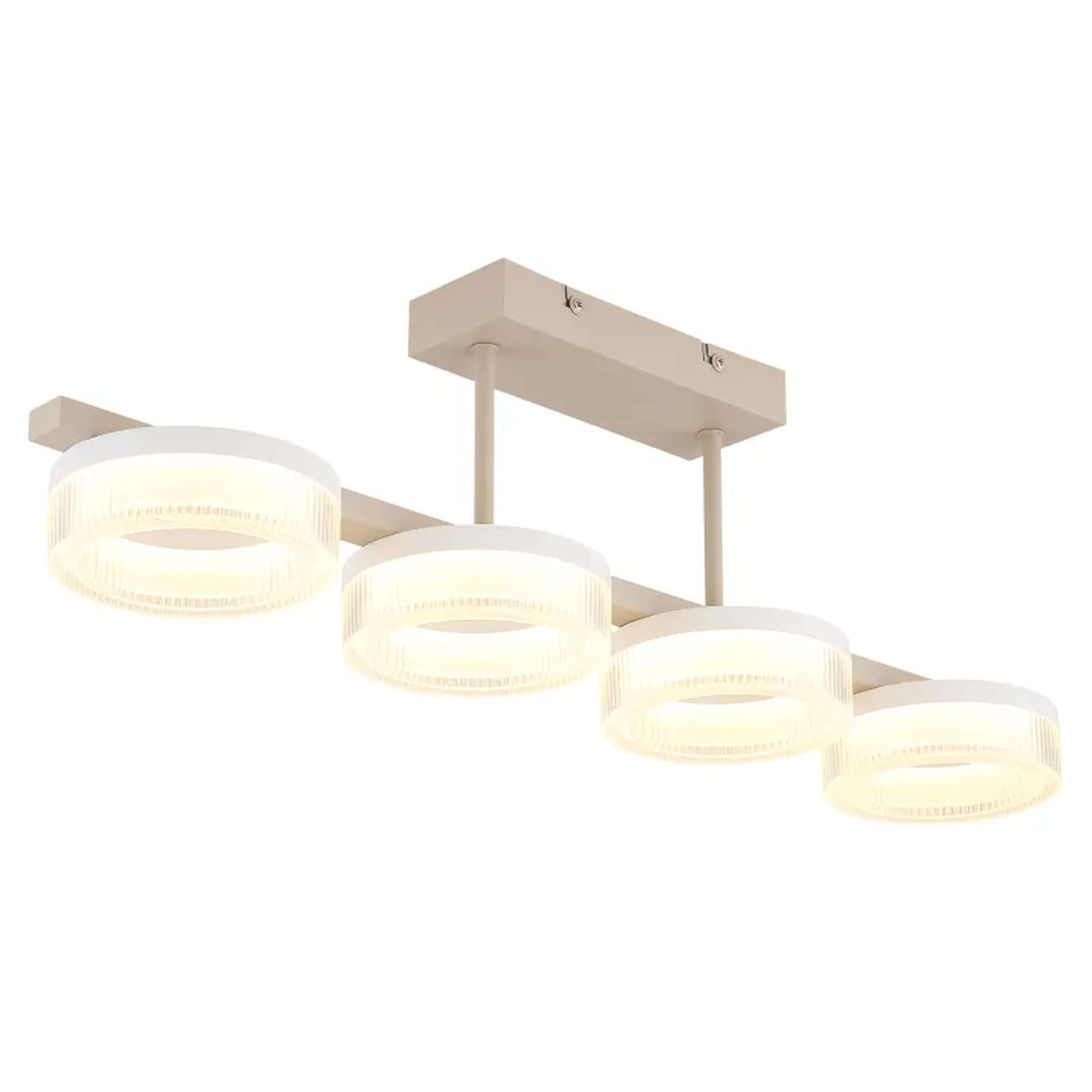 Globo Lighting Marlenne lampada da soffitto 4x24 W bianco-sabbia 48046D3