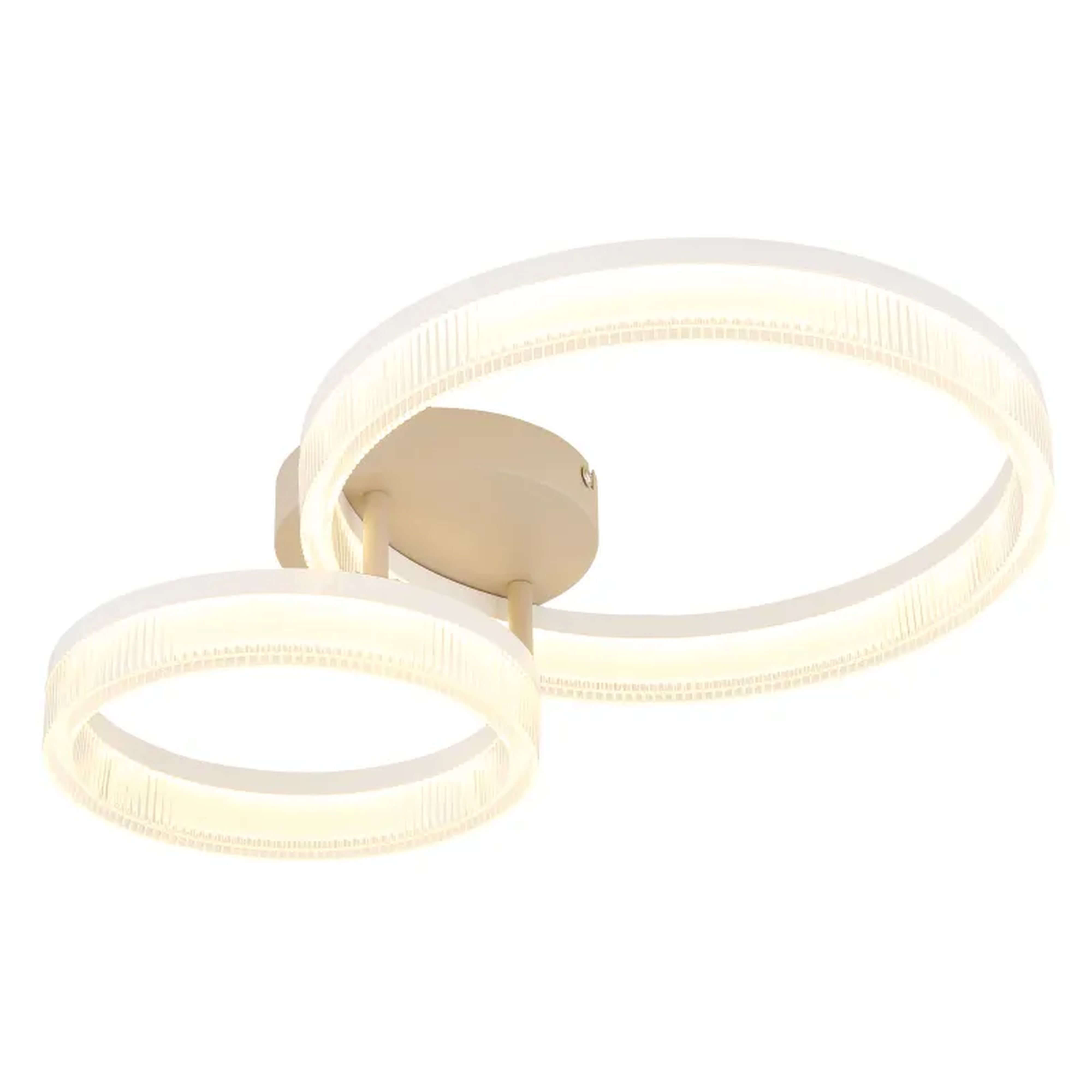 Globo Lighting Zara lampada da soffitto 2x24 W bianco-sabbia 48046D2