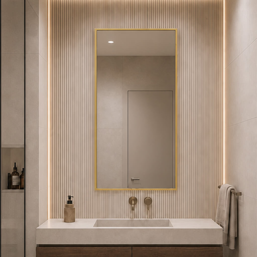 Baltica Design Aluma specchio 50x100 cm rettangolare oro 5904107933528