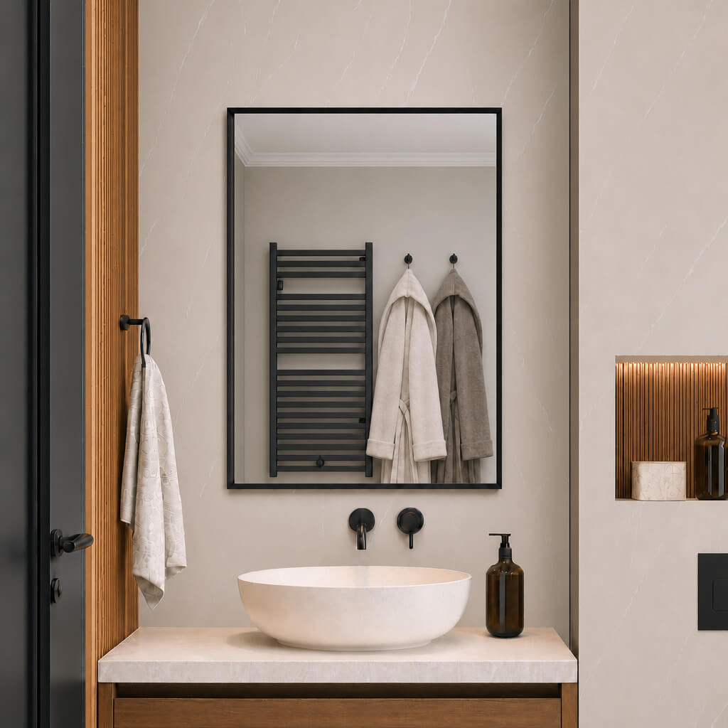 Baltica Design Aluma specchio 60x80 cm rettangolare nero 5904107933498