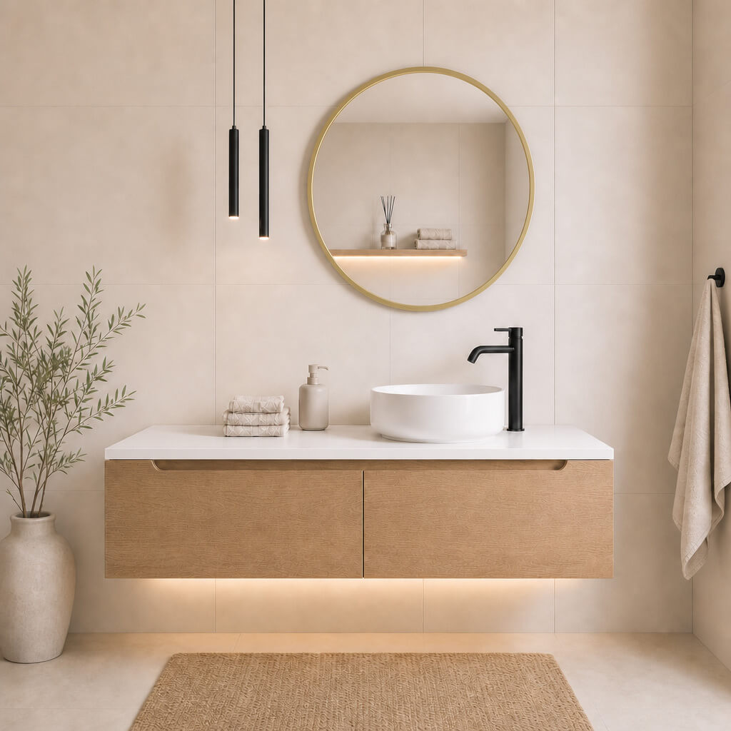 Baltica Design Aluma specchio 70x70 cm rotonda oro 5904107933344
