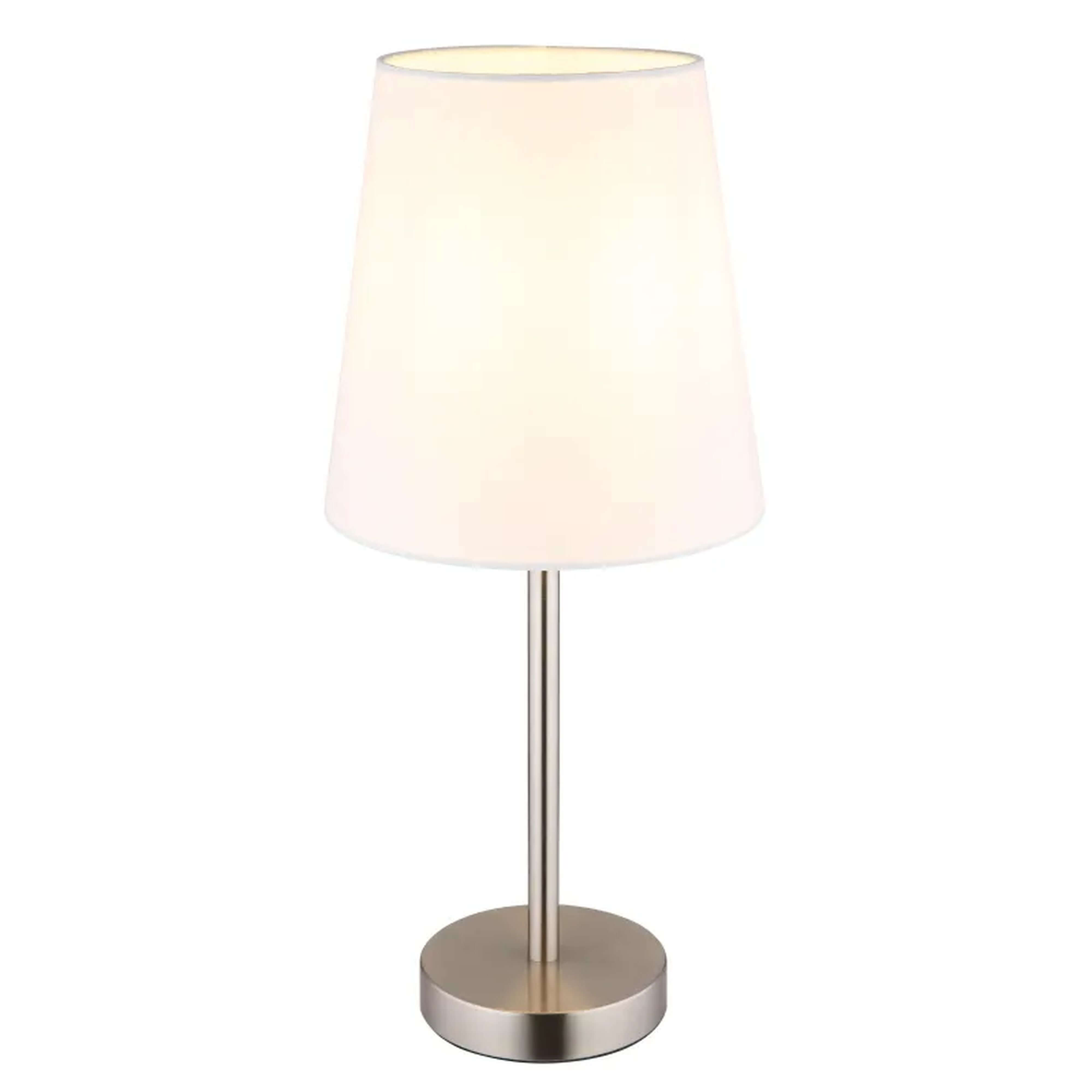 Globo Lighting Joris lampada da tavolo 1x25 W bianco-nichel 48580R