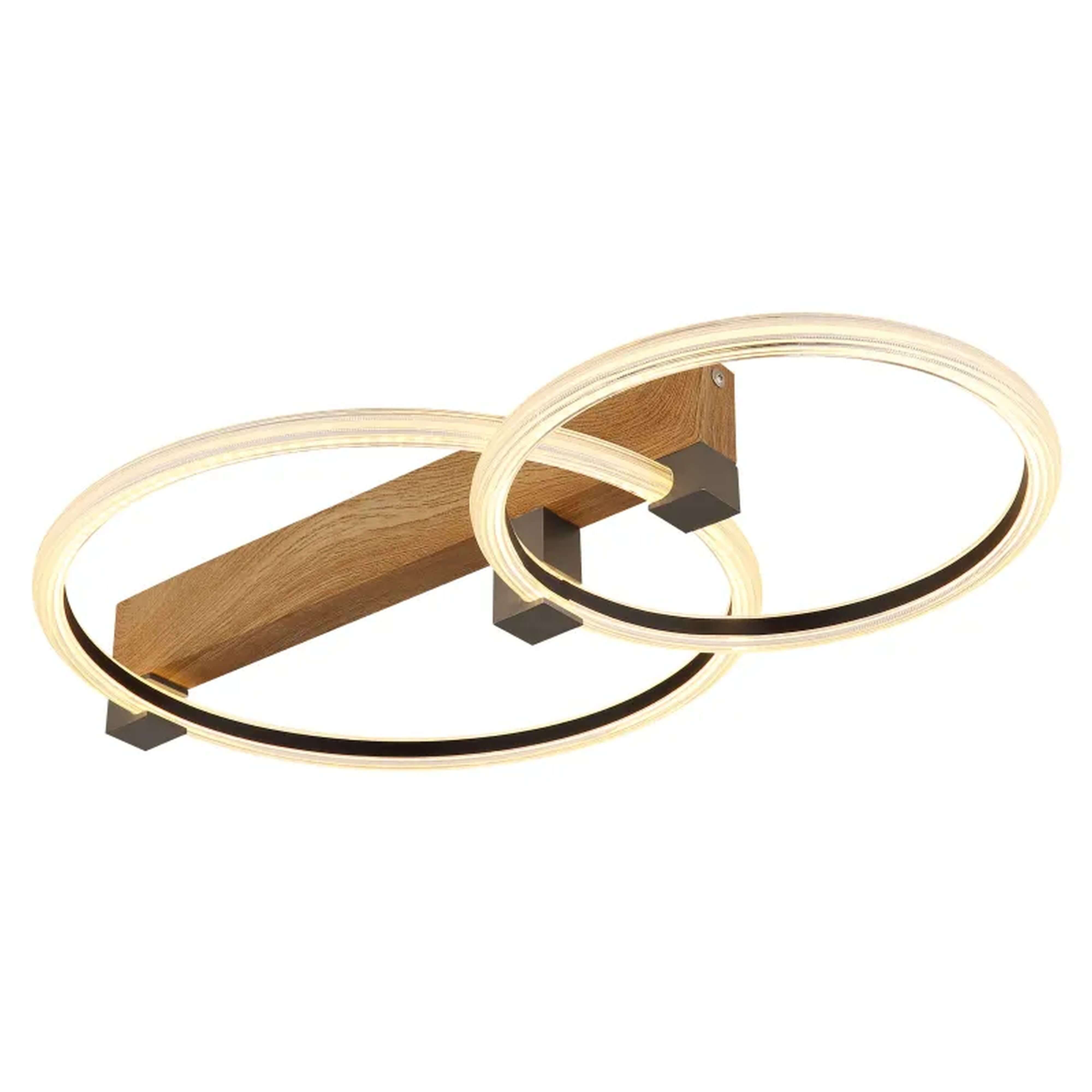 Globo Lighting Fletcher lampada da soffitto 2x24 W trasparente-legno 48050D1