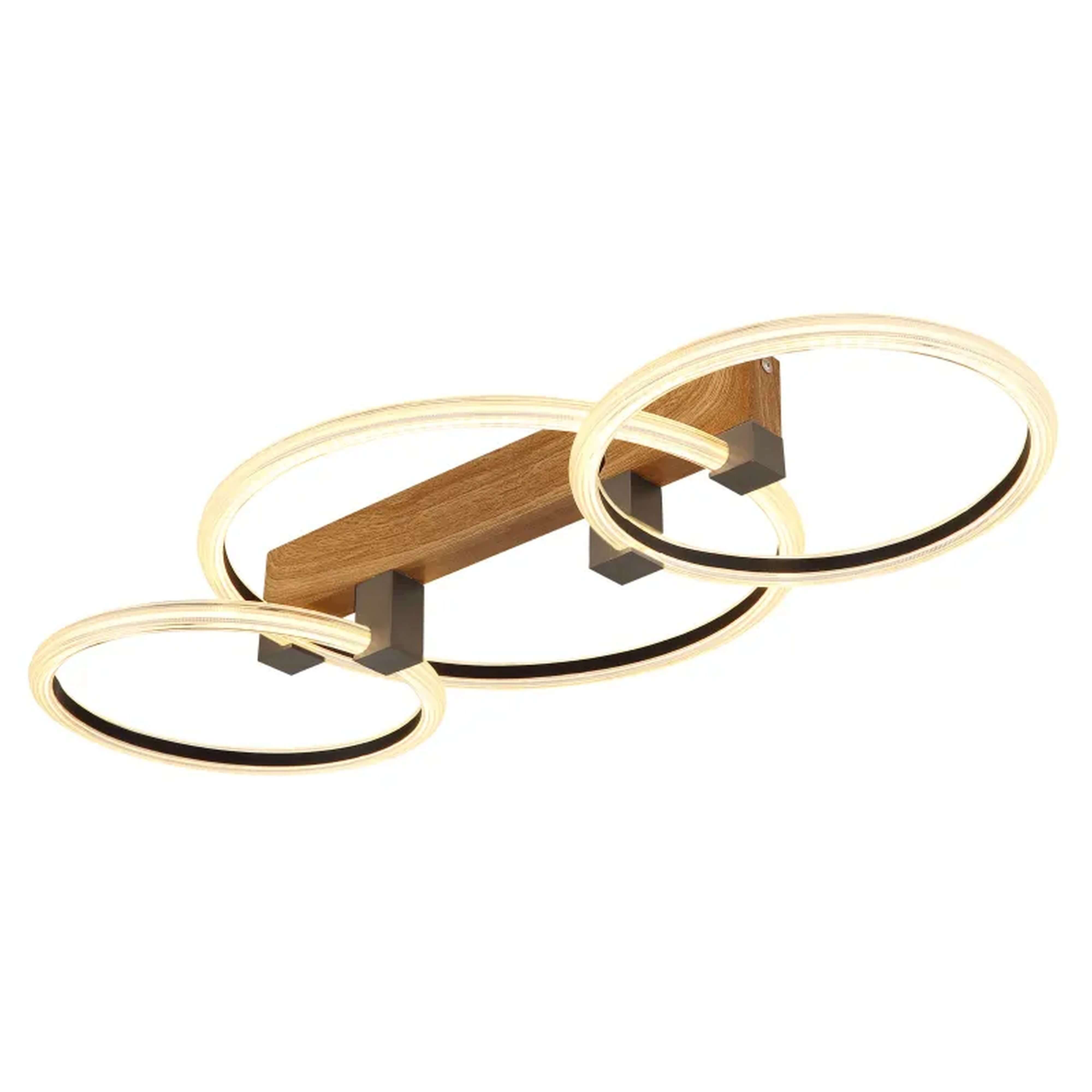 Globo Lighting Fletcher lampada da soffitto 3x40 W trasparente-legno 48050D2