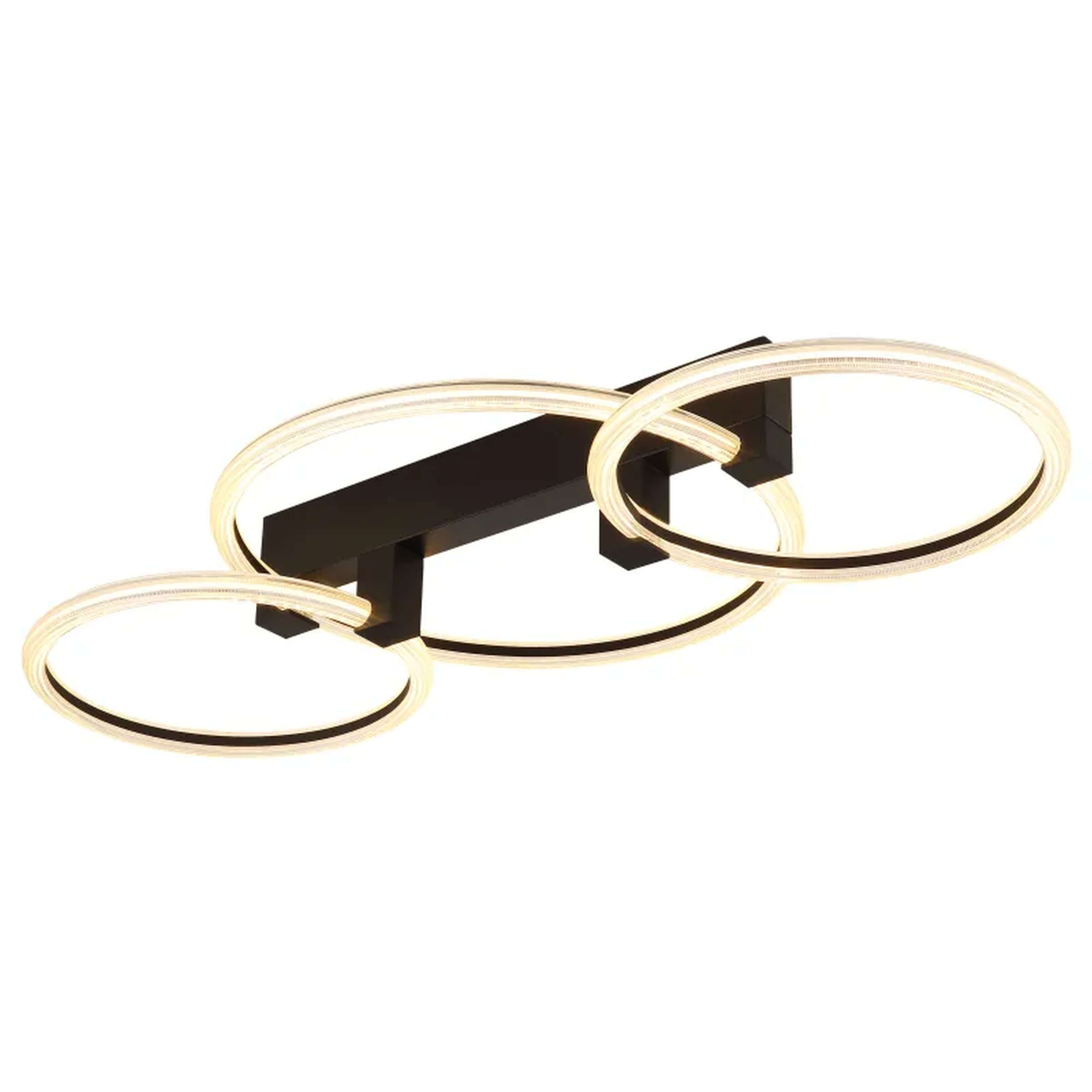 Globo Lighting Fletcher lampada da soffitto 3x40 W nero-trasparente 48050D2S