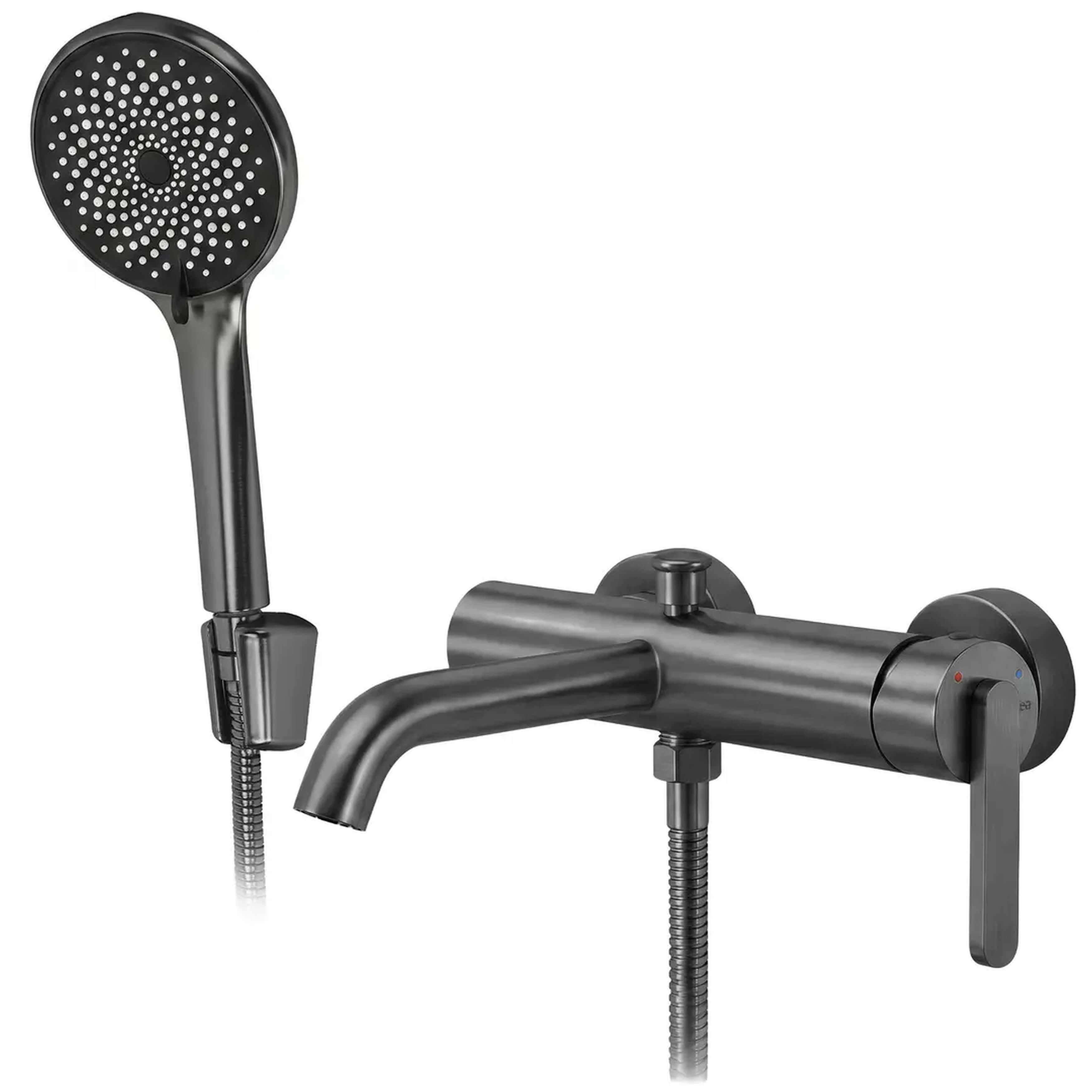 Rea Ontario Side rubinetto per vasca e doccia a parete grafite REA-B6546